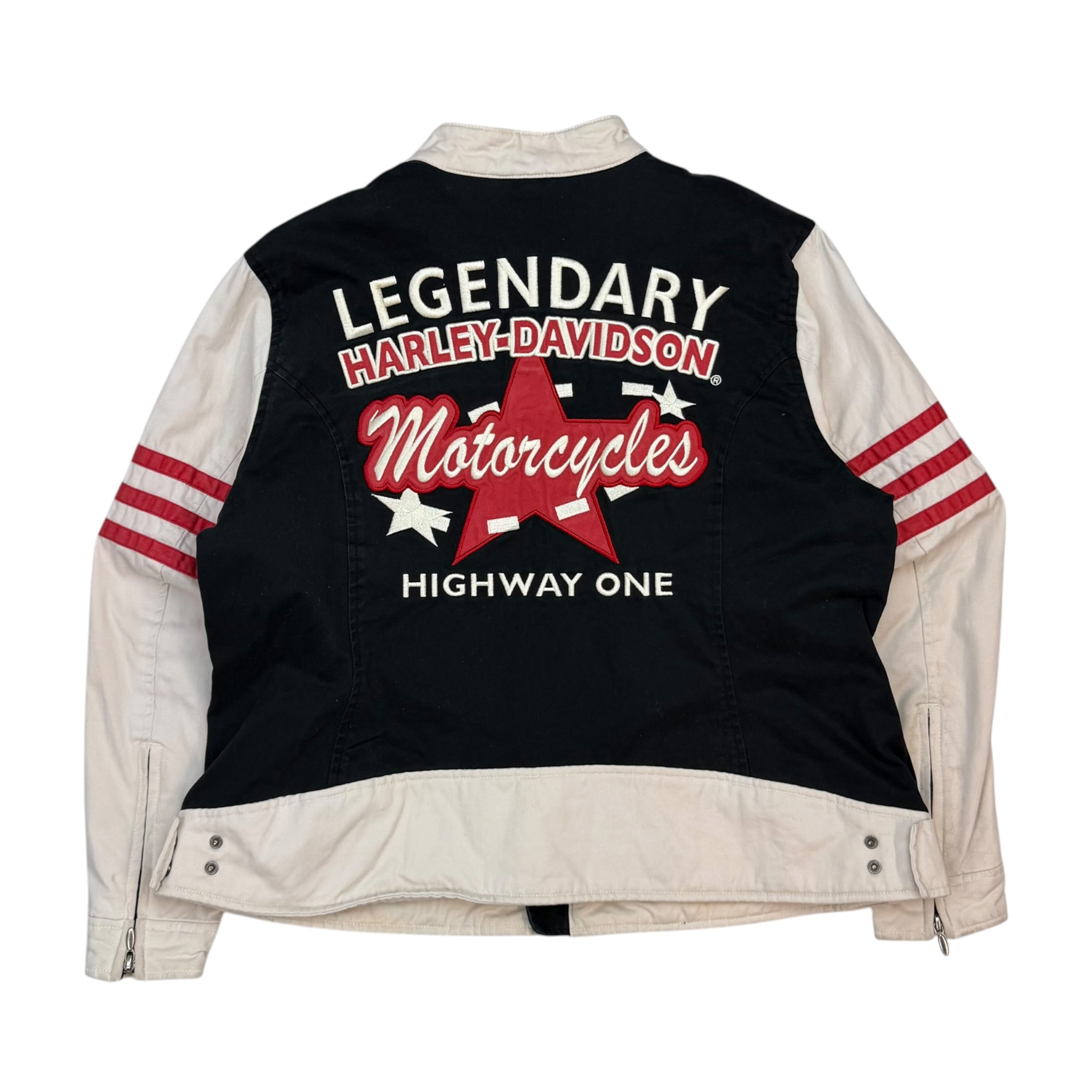(W) Vintage Harley Davidson Highway One Jacket Black