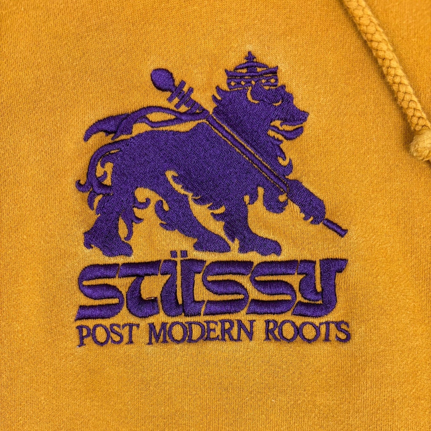 Stussy Lion “Post Modern Roots” Hoodie Gold