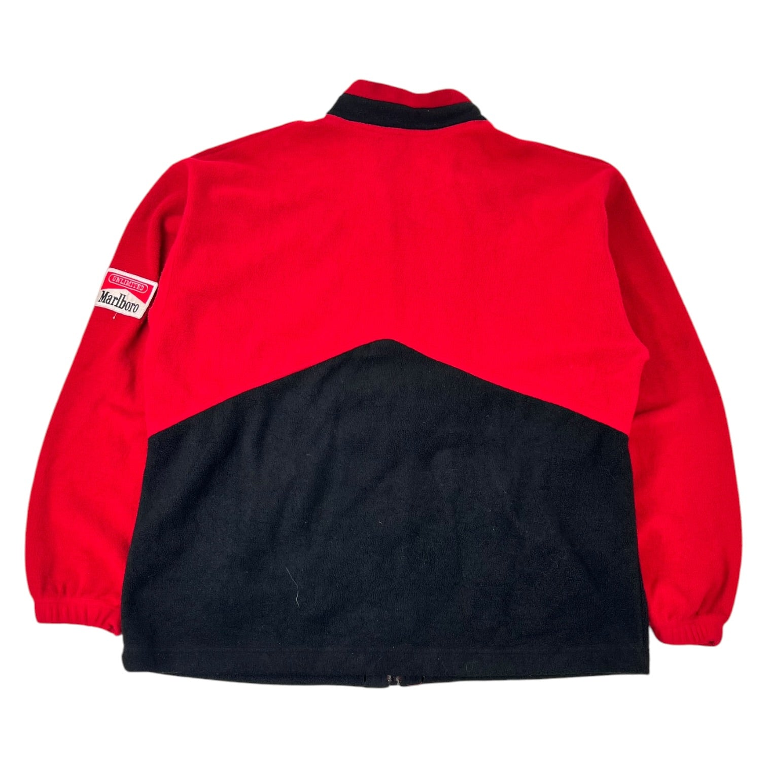 Vintage Marlboro Unlimited Full-Zip Fleece Jacket Red Black