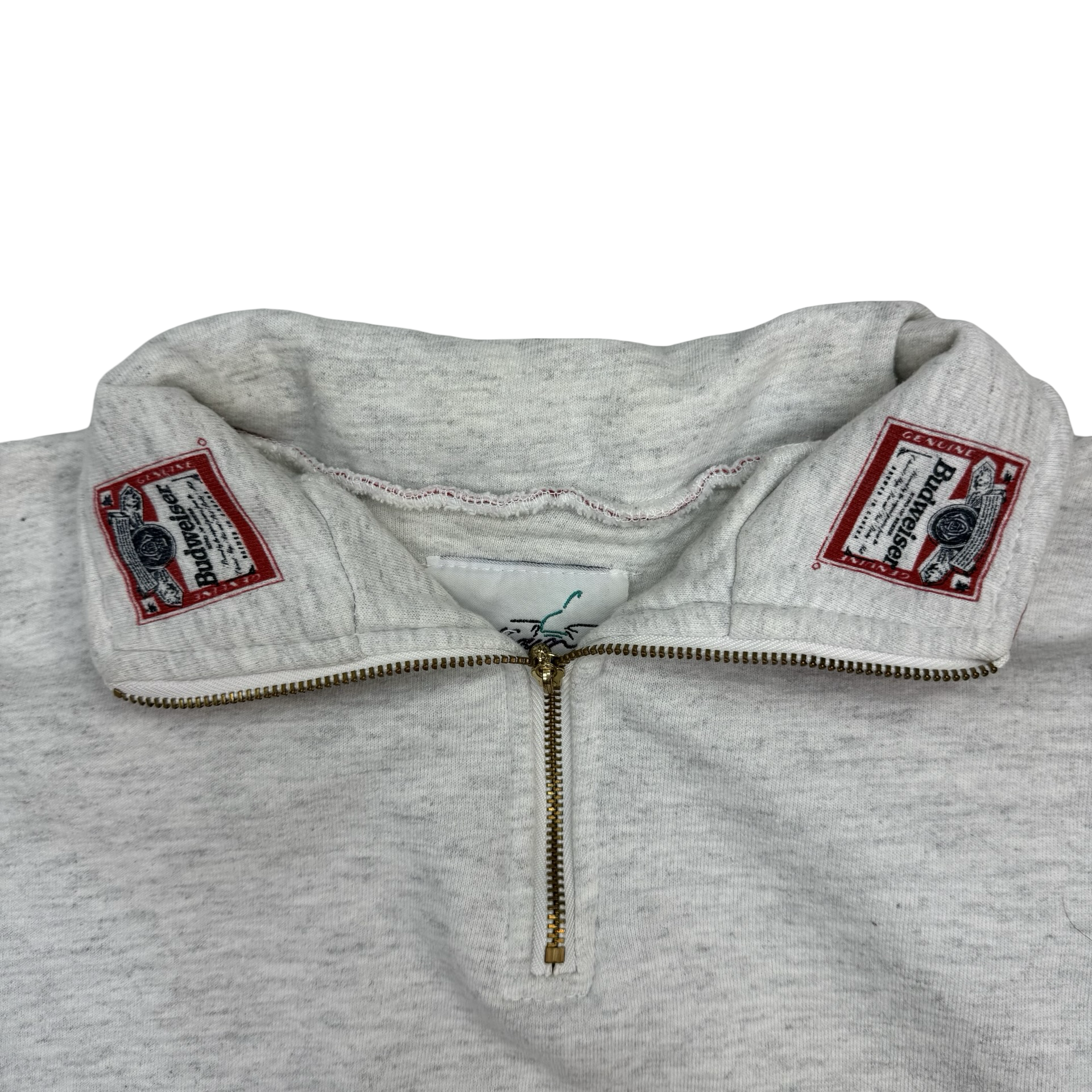 Vintage Budweiser ‘Bud’ Quarter Zip Grey