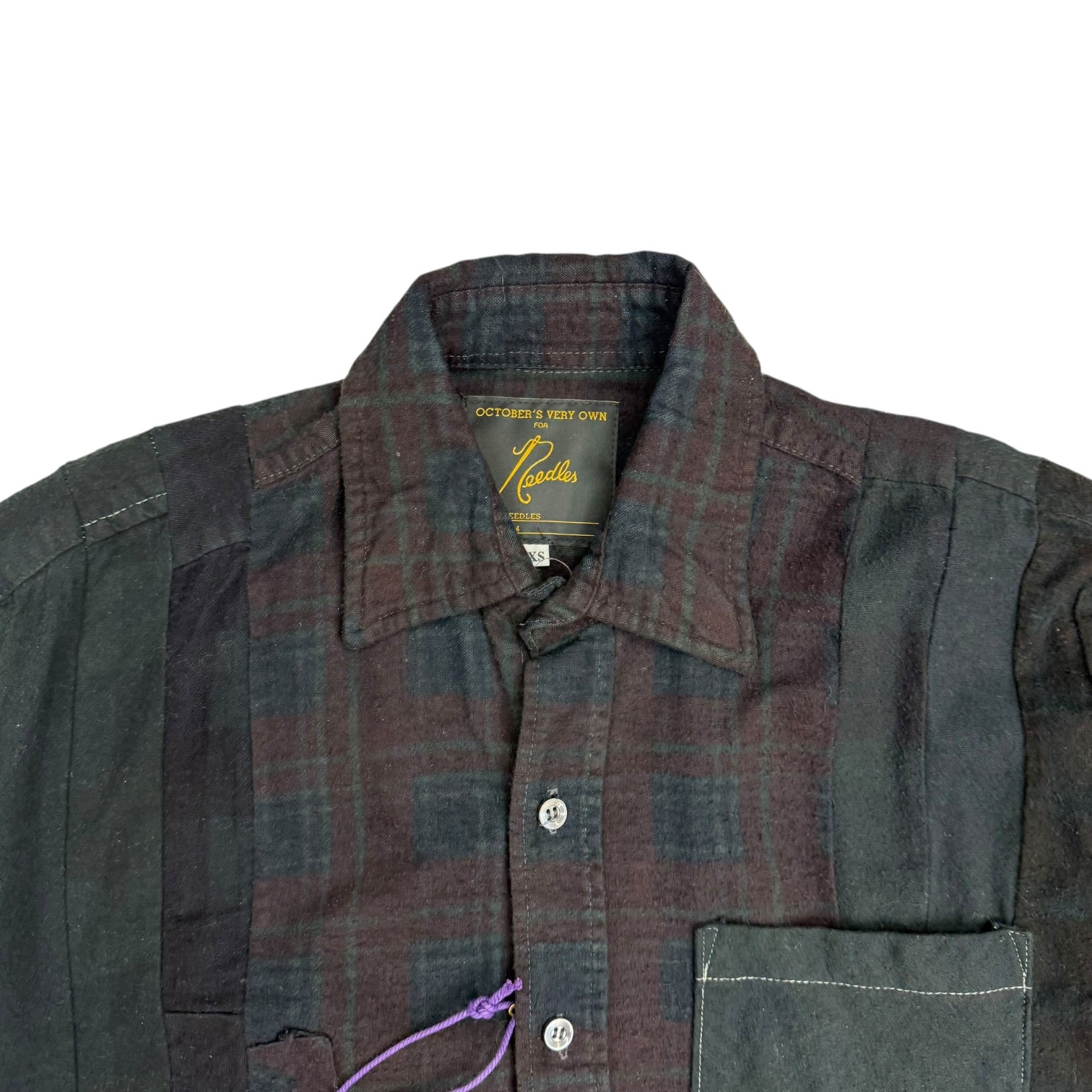 Needles x OVO Rebuild Flannel Purple/Green