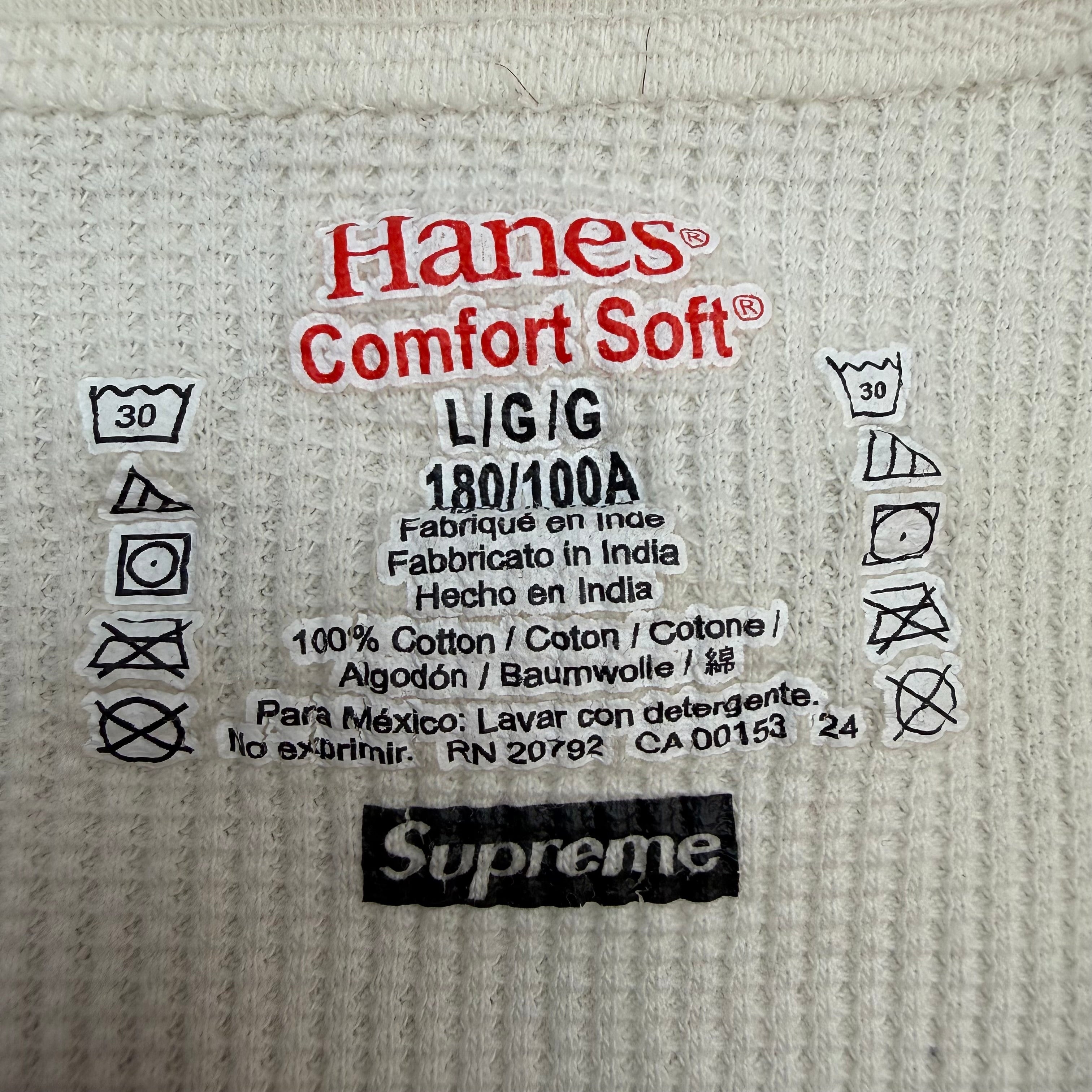 Supreme Hanes Bones Thermal Crew Natural
