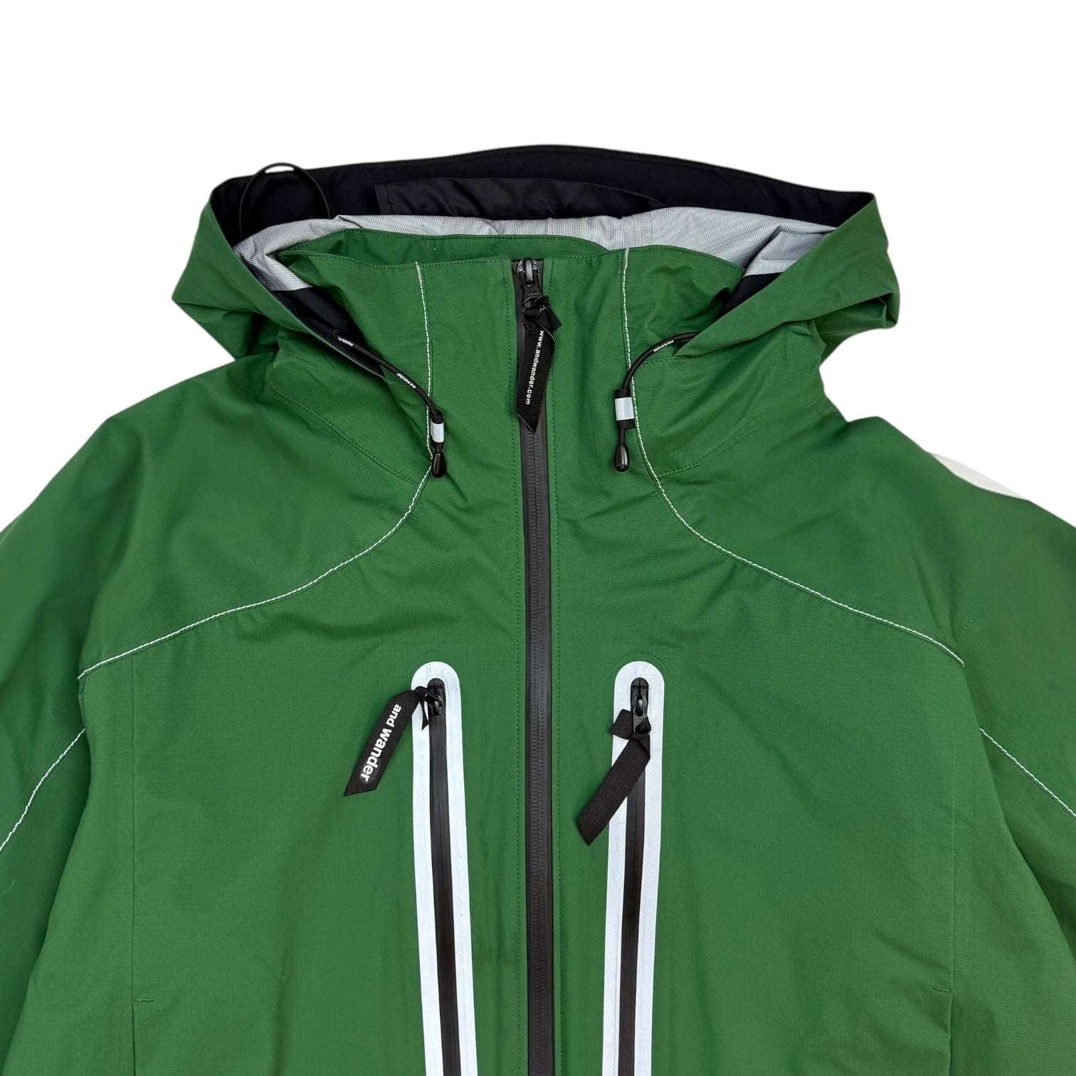 And Wander Pertex Shield Rain Jacket Green
