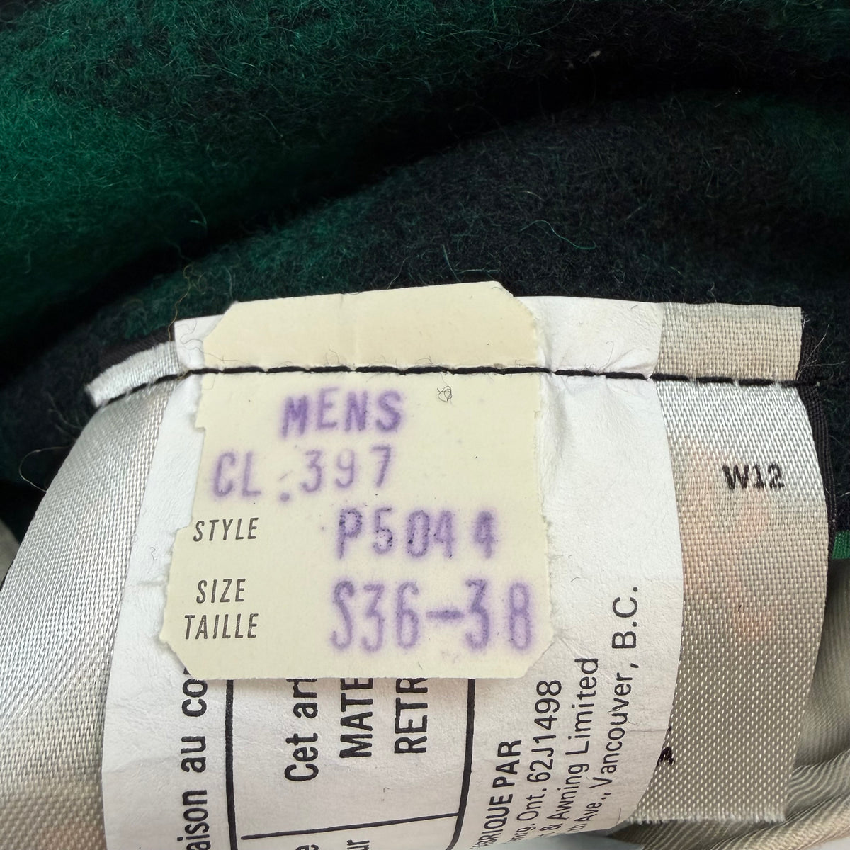 Vintage Pioneer Reversible Plaid Vest Green/Tan