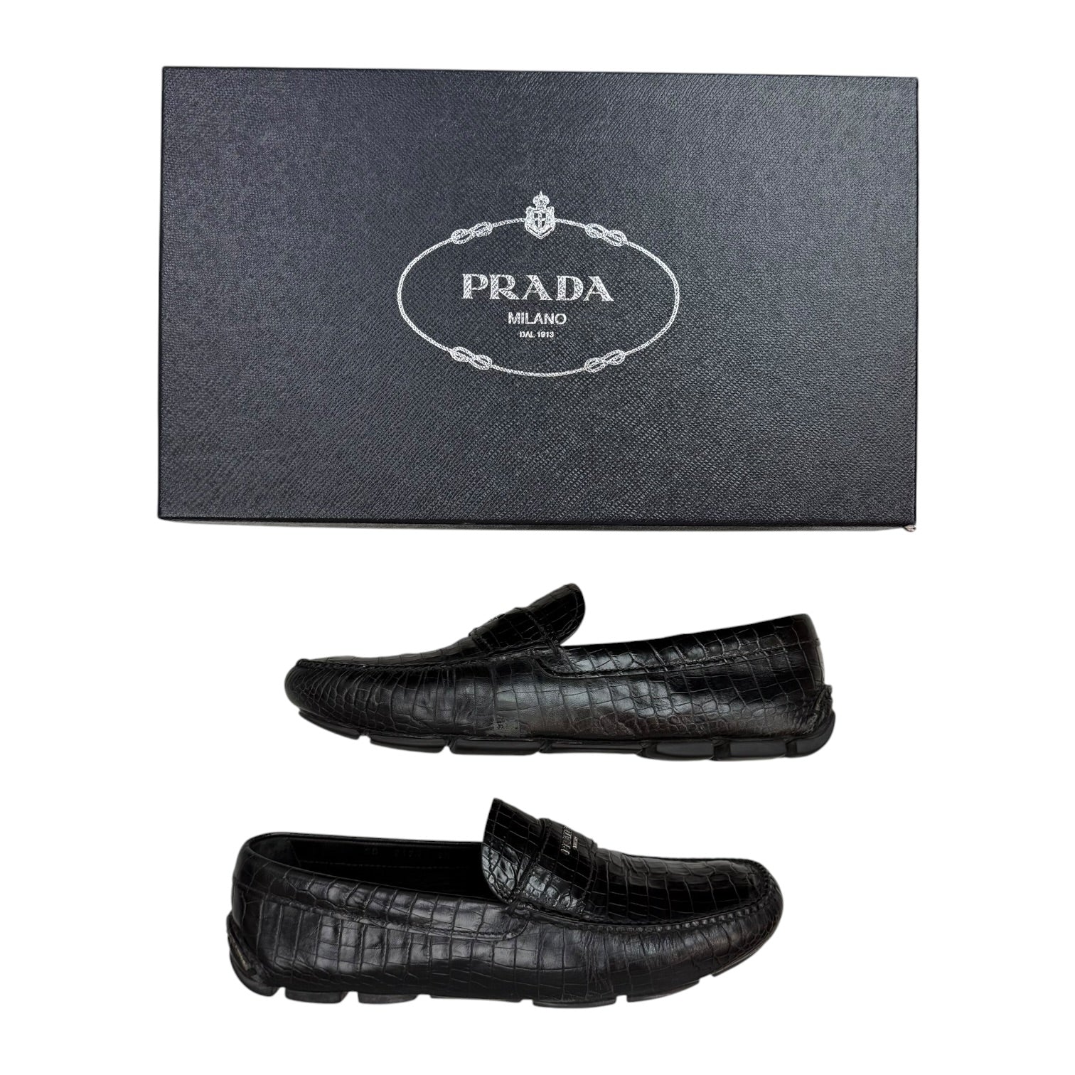 Prada Leather Loafers Black
