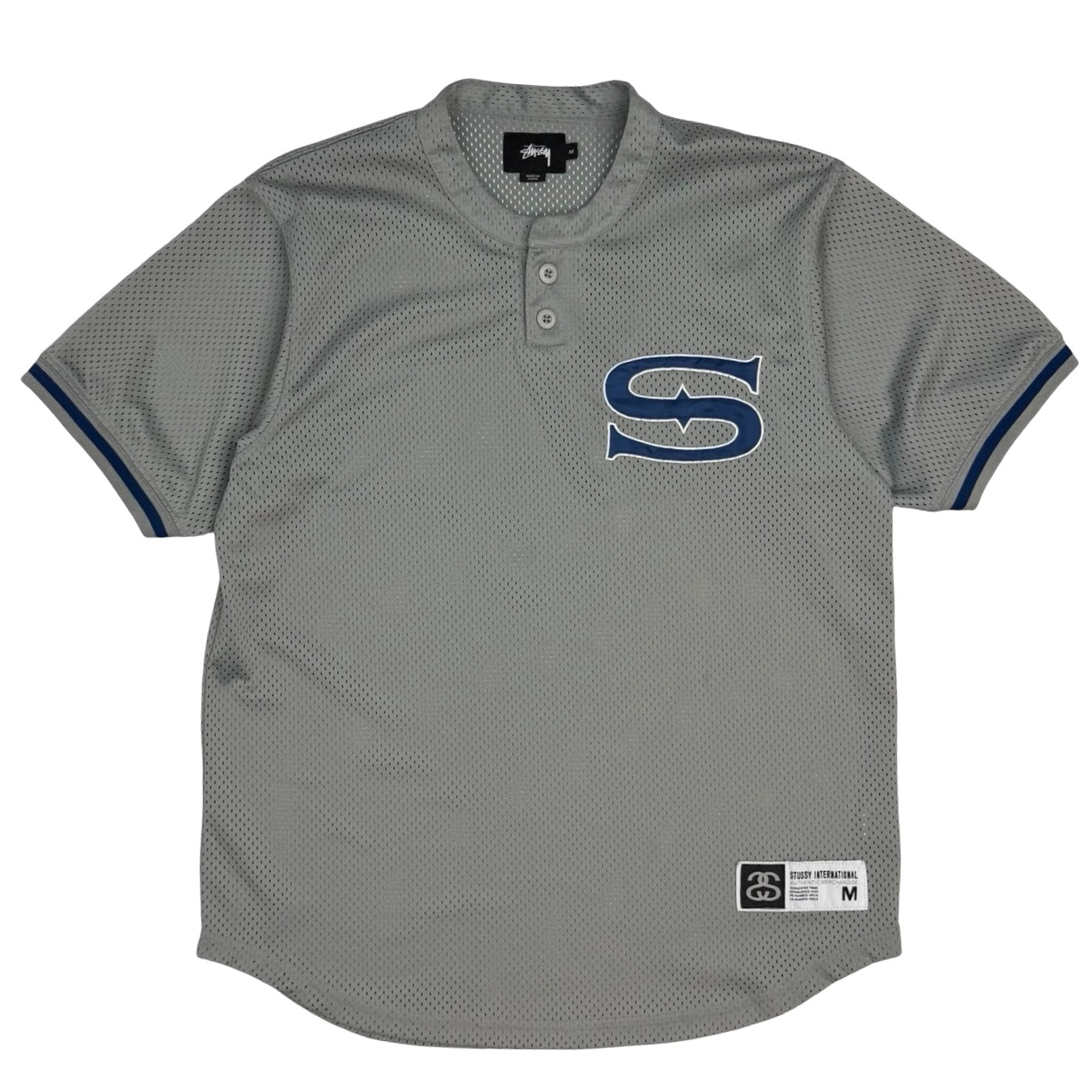 Stussy International Baseball Jersey Grey