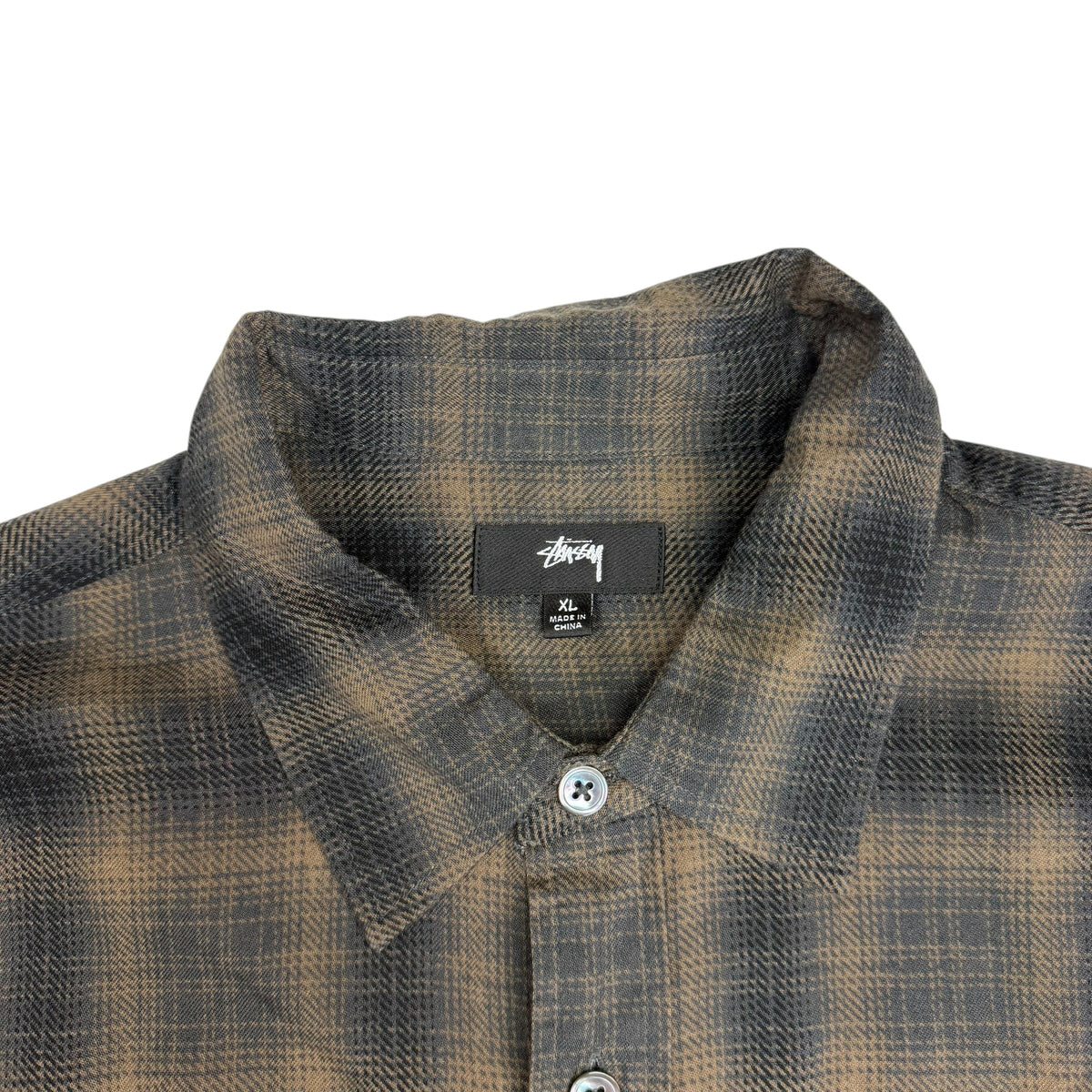 Stussy Matthew Printed Flannel Shirt Brown