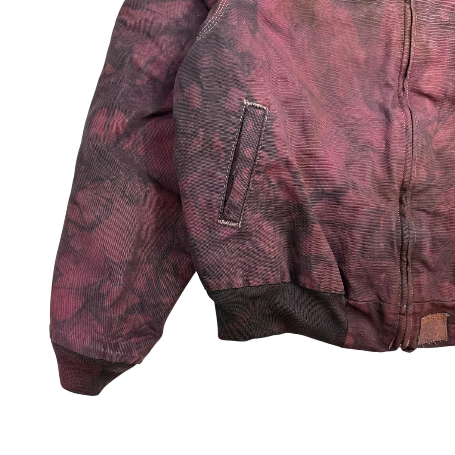 Vintage Carhartt Santa Fe Jacket Tie Dye Maroon