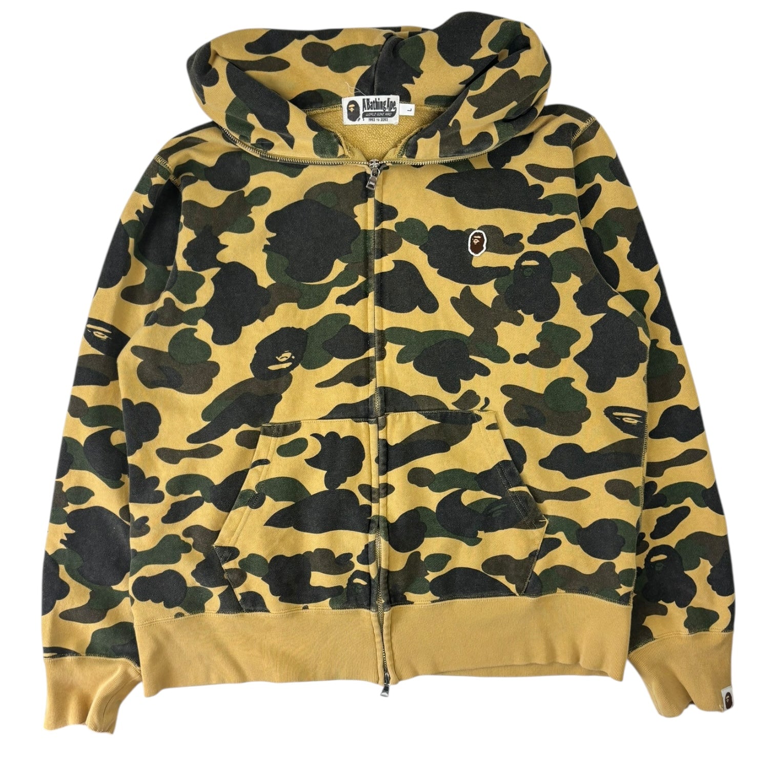 BAPE First Camo Full-Zip Hoodie Yellow