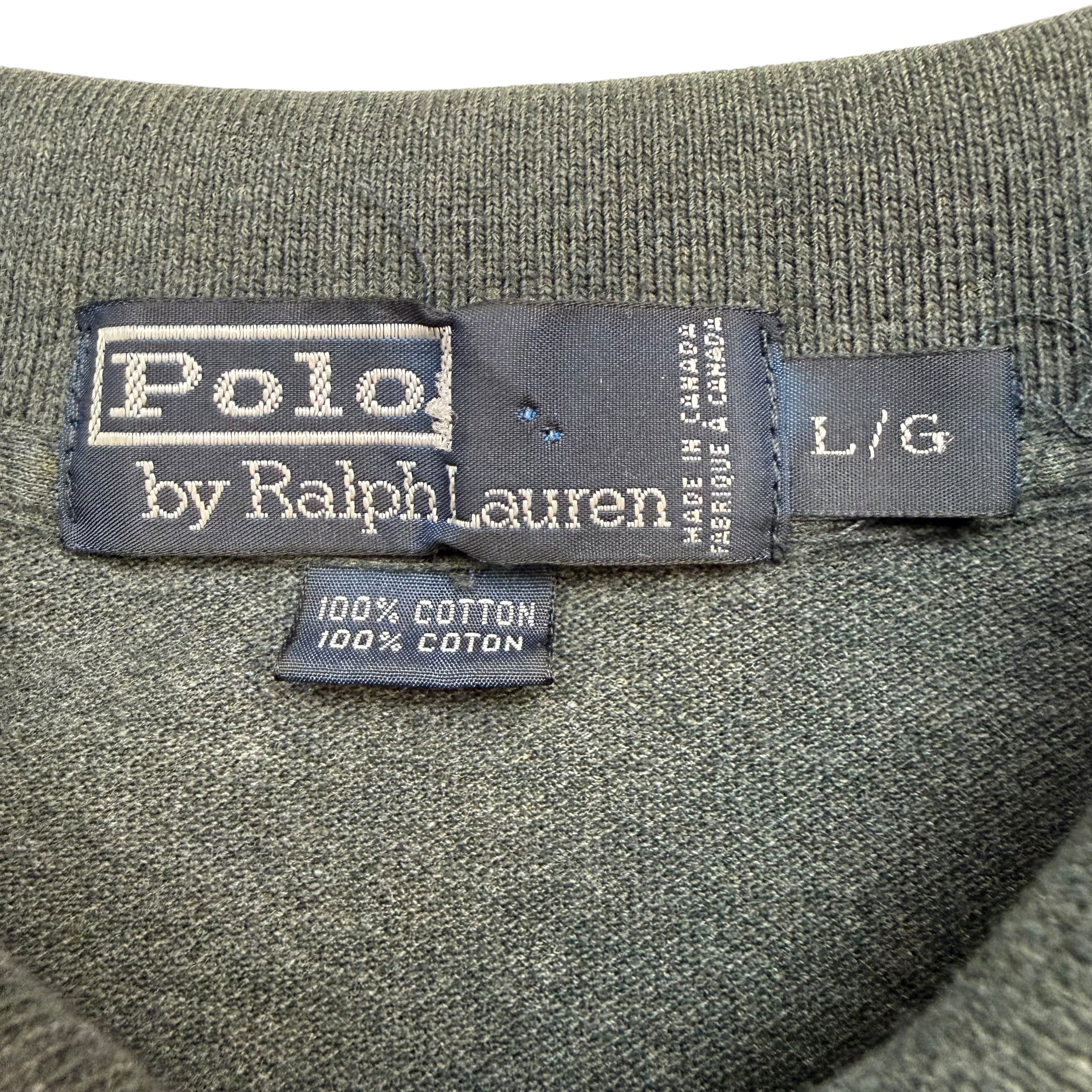 Vintage Polo Ralph Lauren L/S Polo Shirt Grey