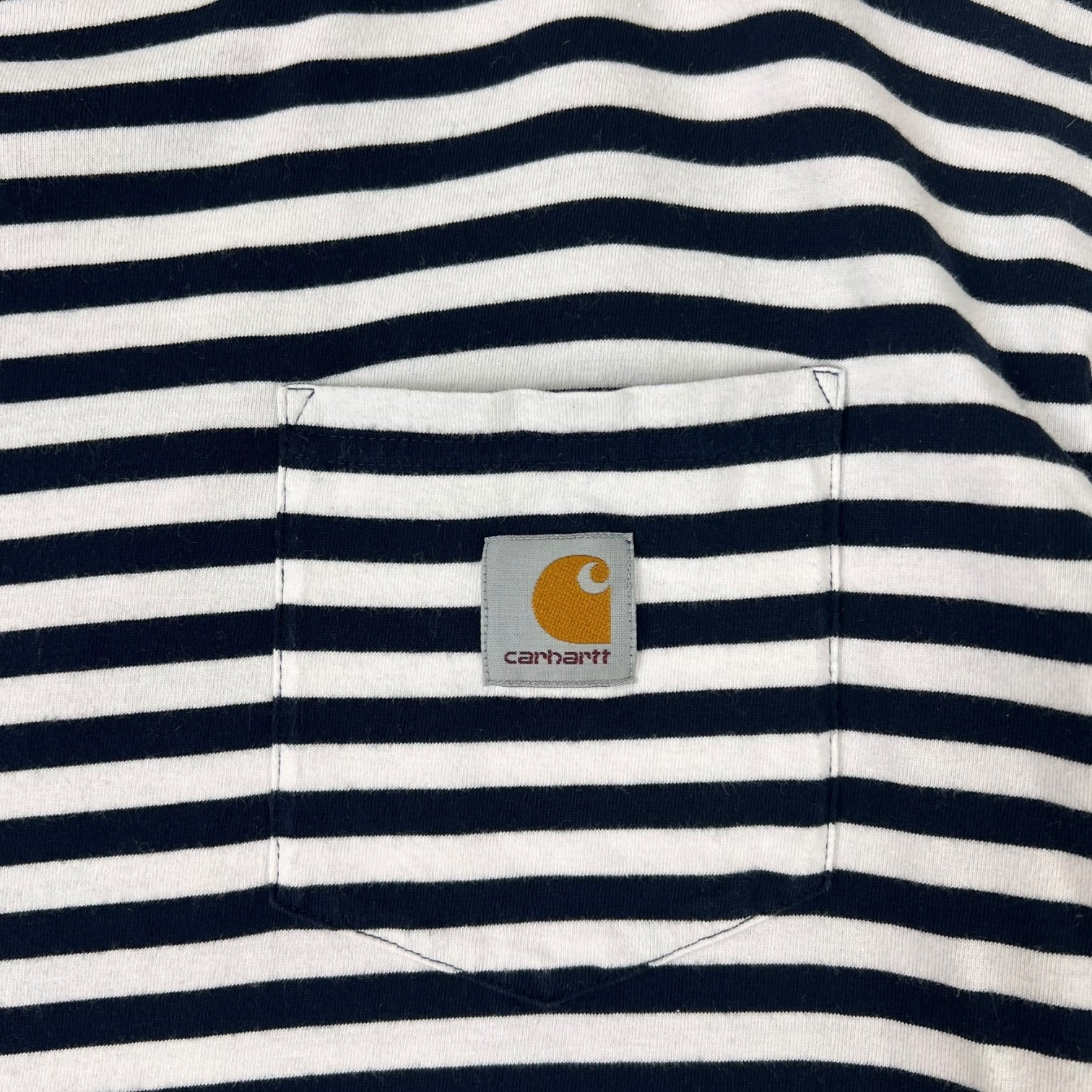 Carhartt WIP Long Sleeve Scotty Pocket T-Shirt Navy White