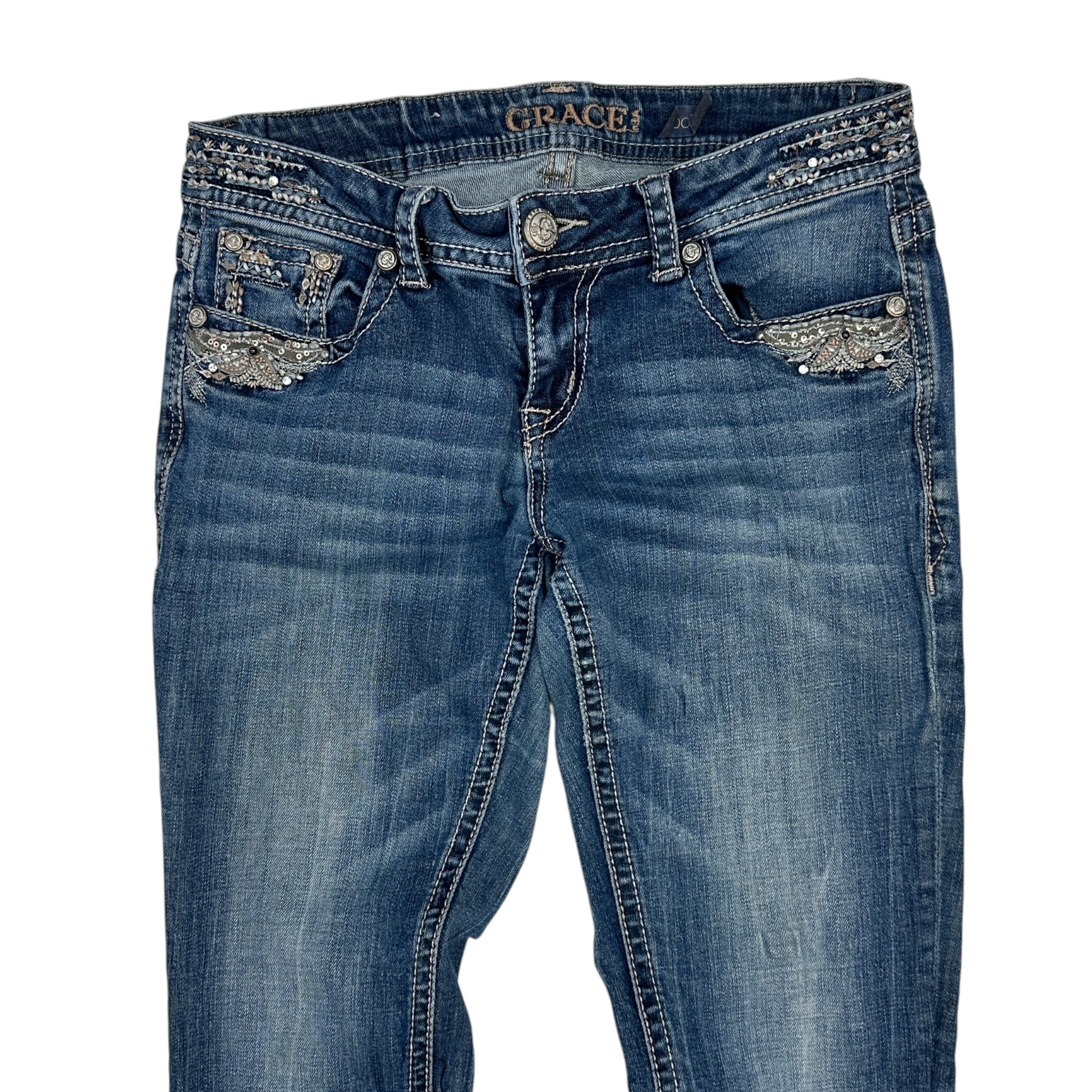 (W) Vintage Y2K Grace in LA Boot Cut Denim Jeans