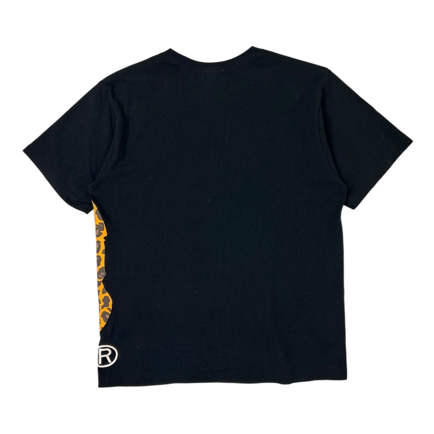 Bape Wild Leopard Pattern Side Big Ape T-Shirt Black