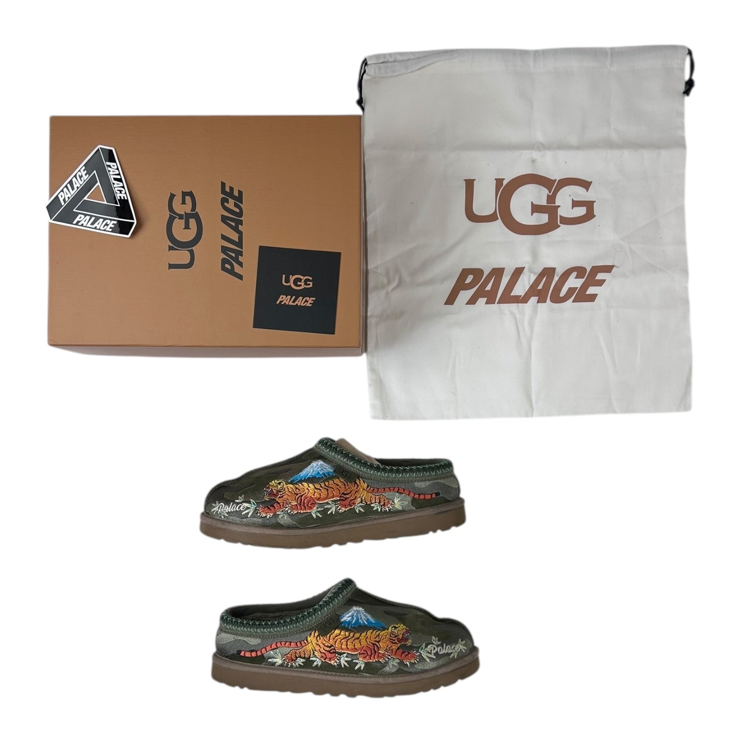 UGG x Palace Tasman Slipper Green Camo (Used)