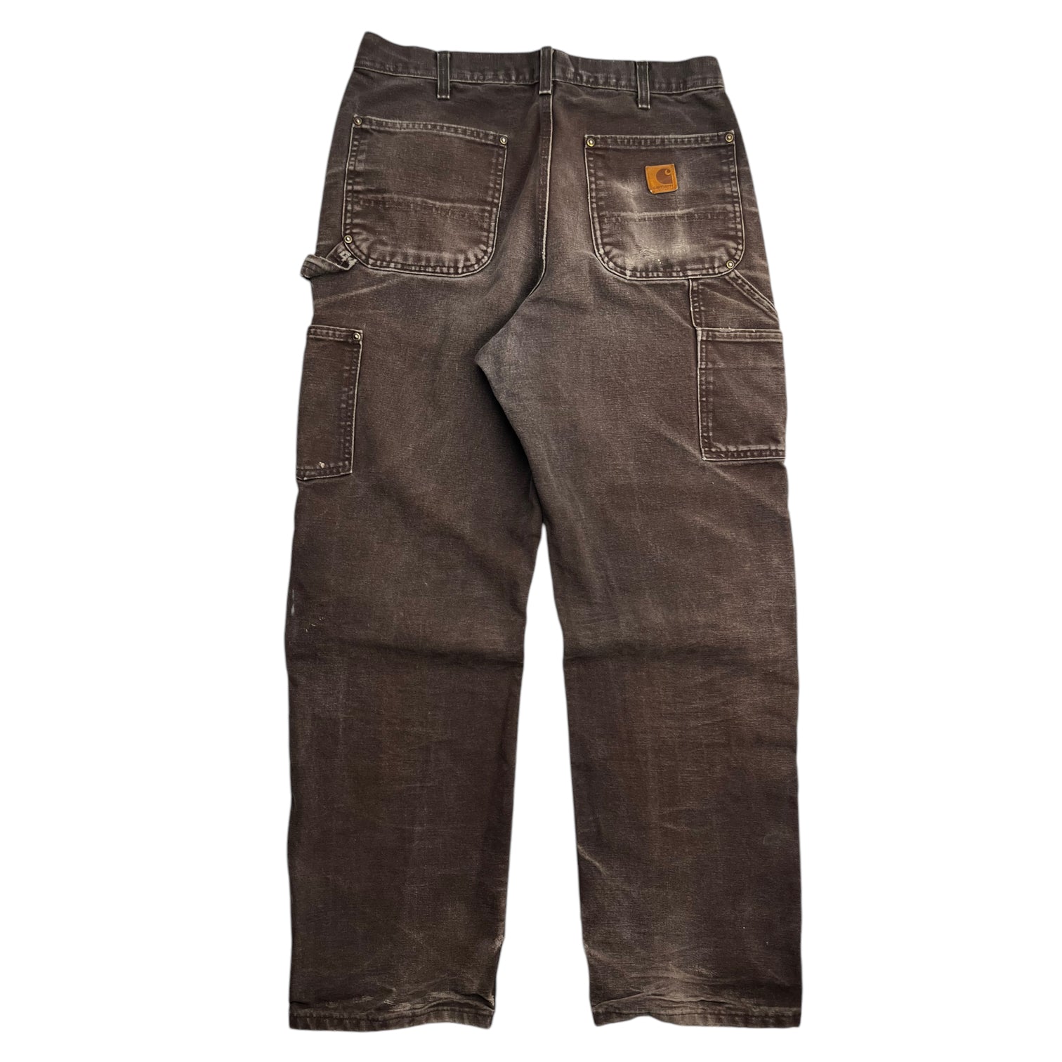 Carhartt Distressed Double Knee Chocolate Brown