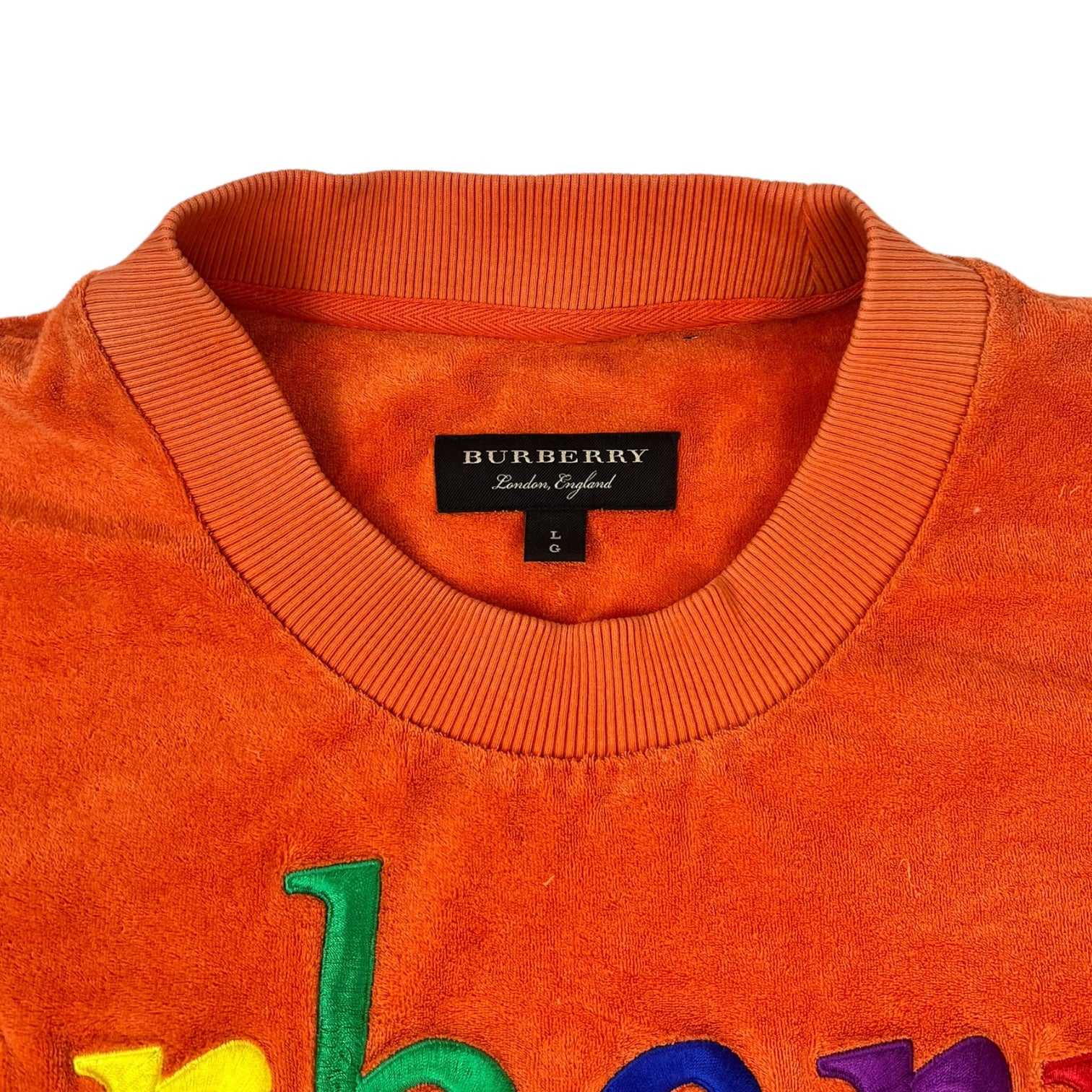 Burberry Rainbow Logo Terrycloth Sweatshirt
