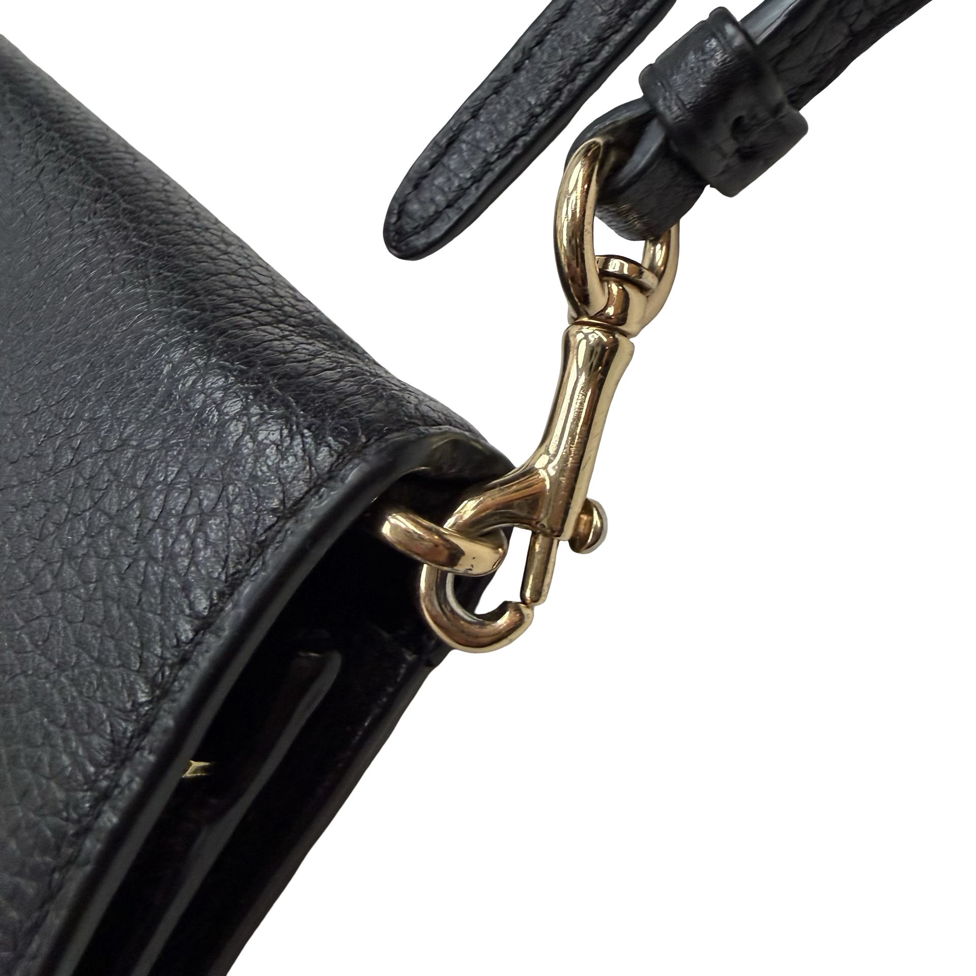 (W) Coach Anna Fold Over Crossbody Clutch Black