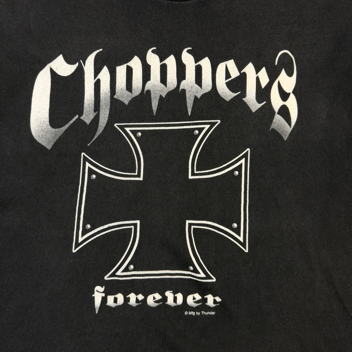 Vintage Y2K Choppers Forever Iron Cross T-Shirt Black