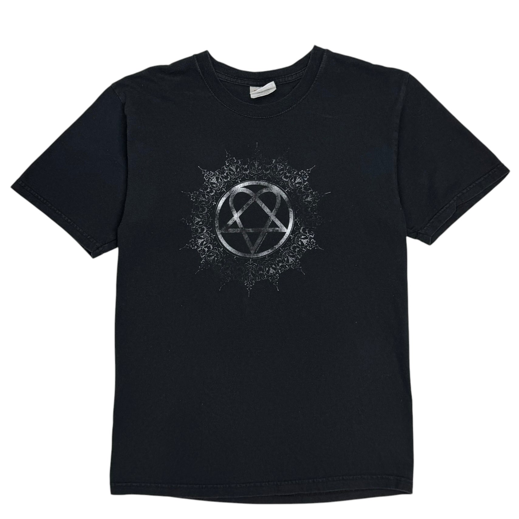 2004 HIM Heartagram Tee Black
