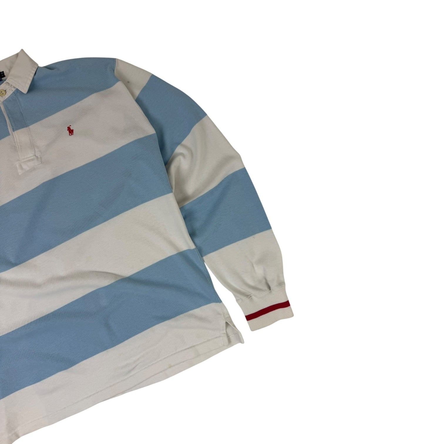 Vintage Polo Ralph Lauren Rugby Shirt Blue/White