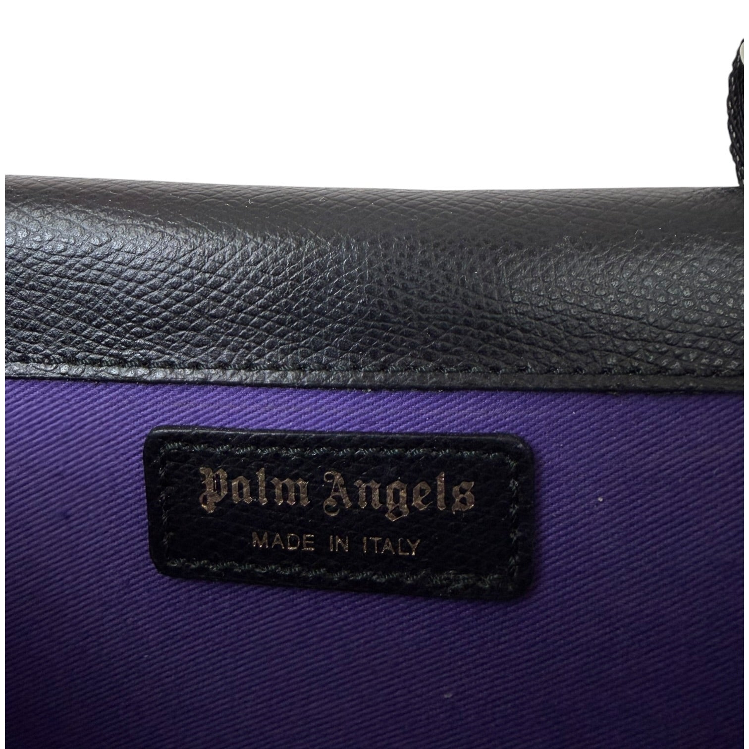 Palm Angels Leather Cross Body Bag Black
