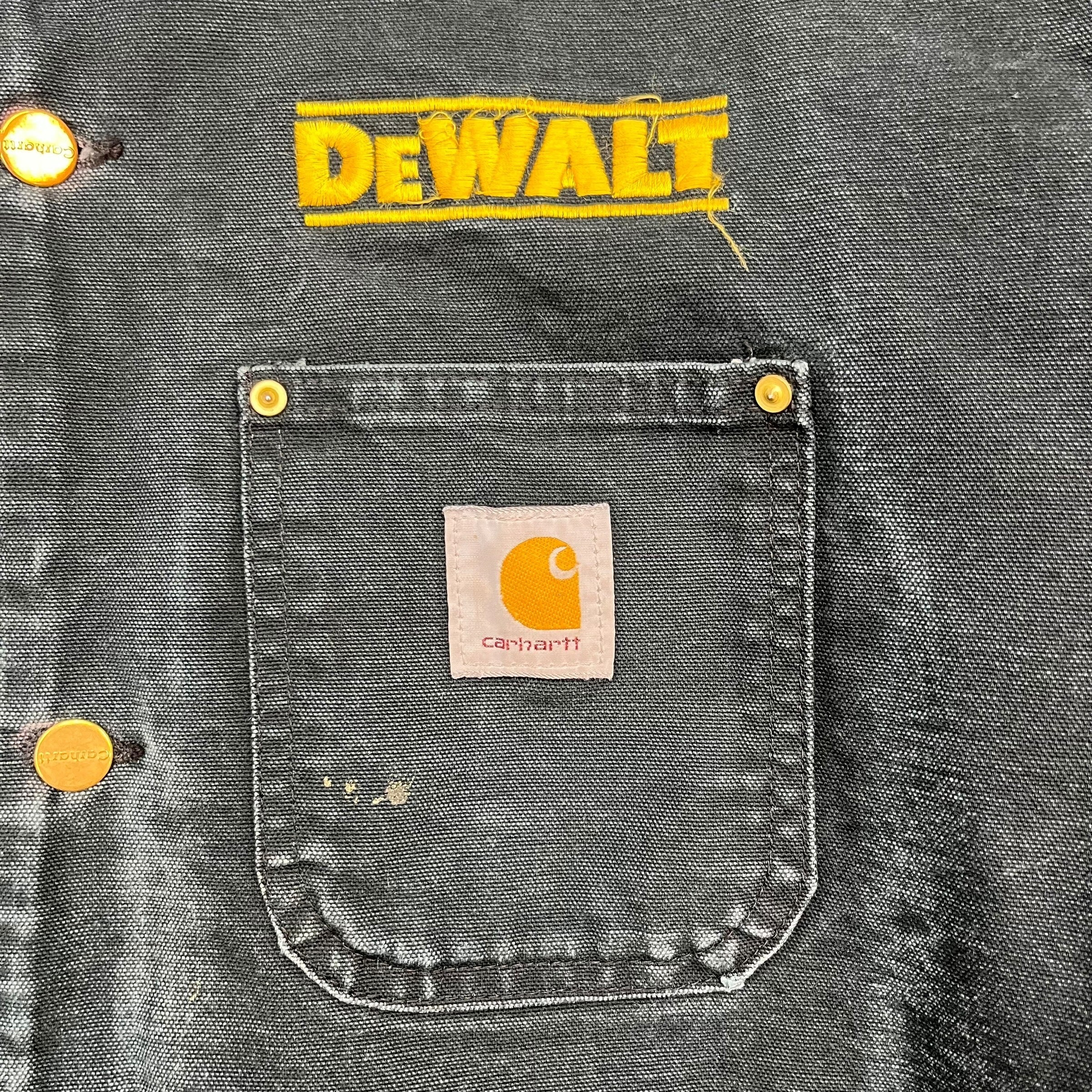 Vintage Carhartt Dewalt Chore Coat Jacket Black