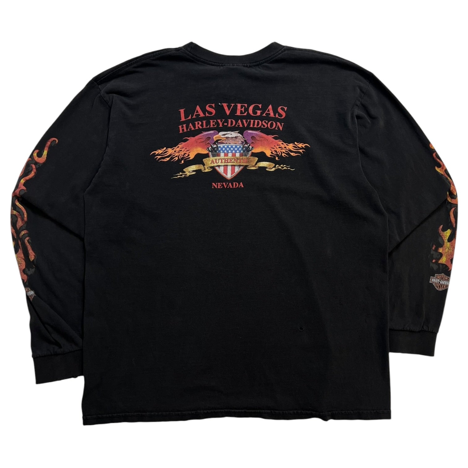 Vintage Harley Davidson Las Vegas, Nevada Long Sleeve T-Shirt Black
