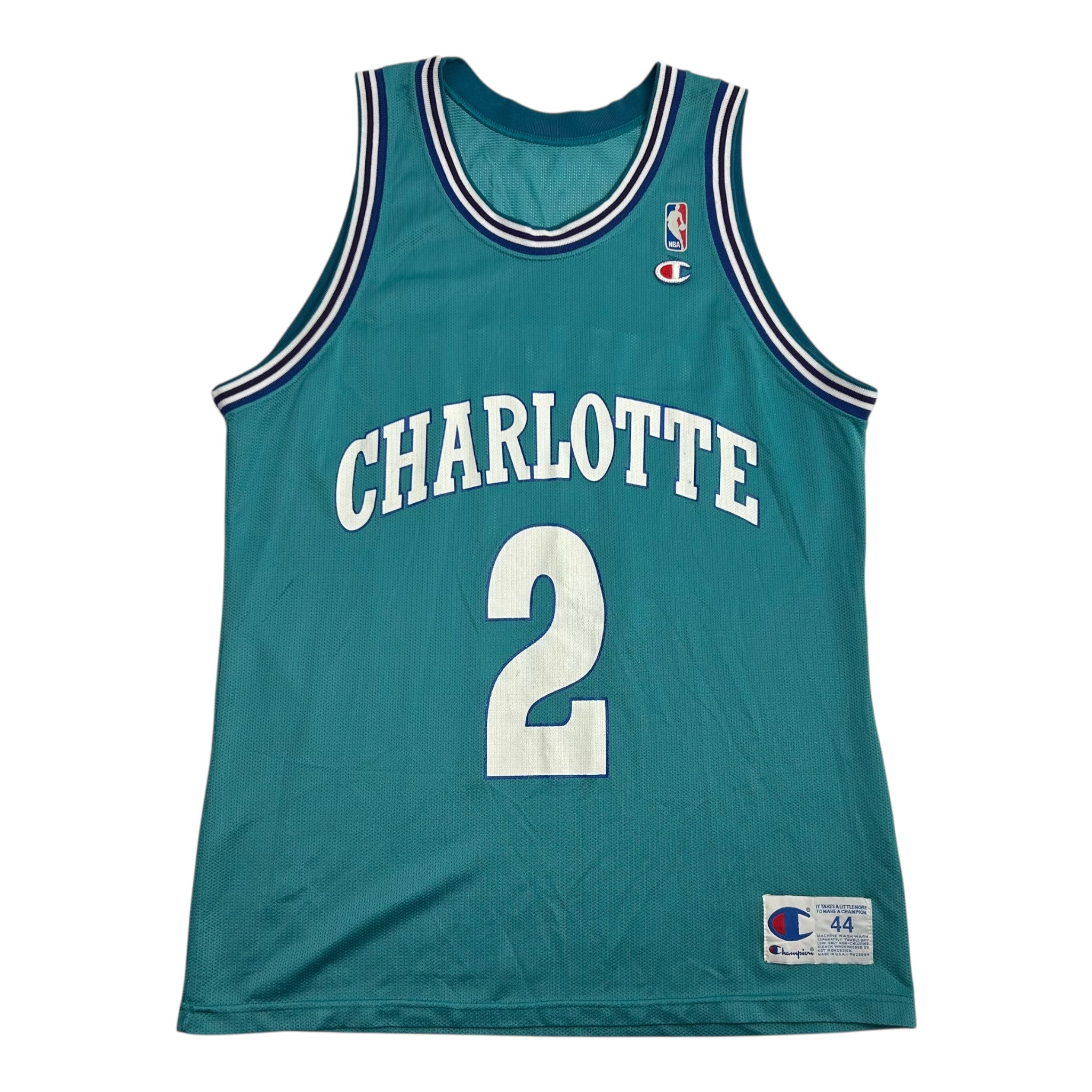 Vintage Charlotte Hornets Larry Johnson Basketball Jersey