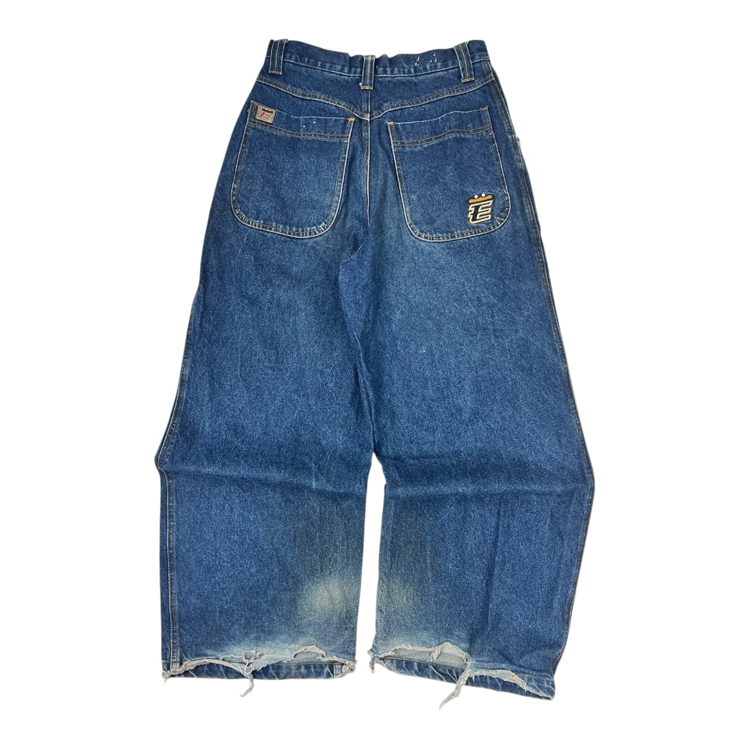 Vintage Exhaust Industrial Wide Leg Baggy Denim Jeans