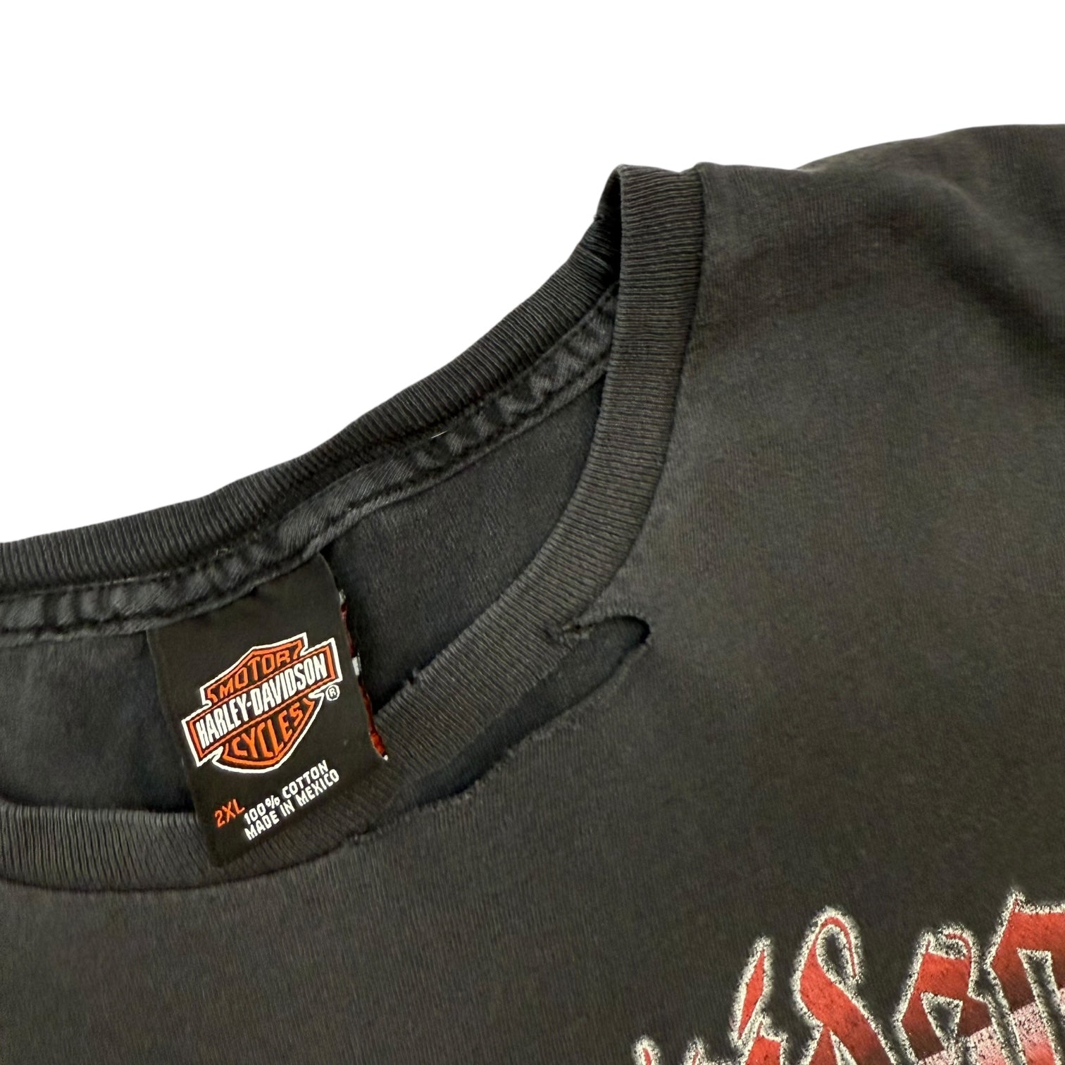 Vintage Harley Davidson Of Las Vegas Tee Faded Black