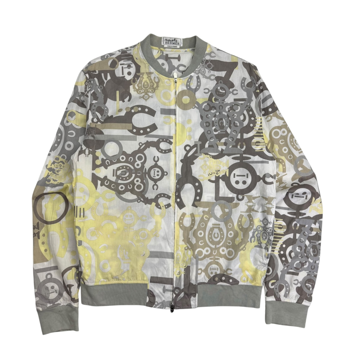 Hermes Equestrian Print Light Bomber Jacket
