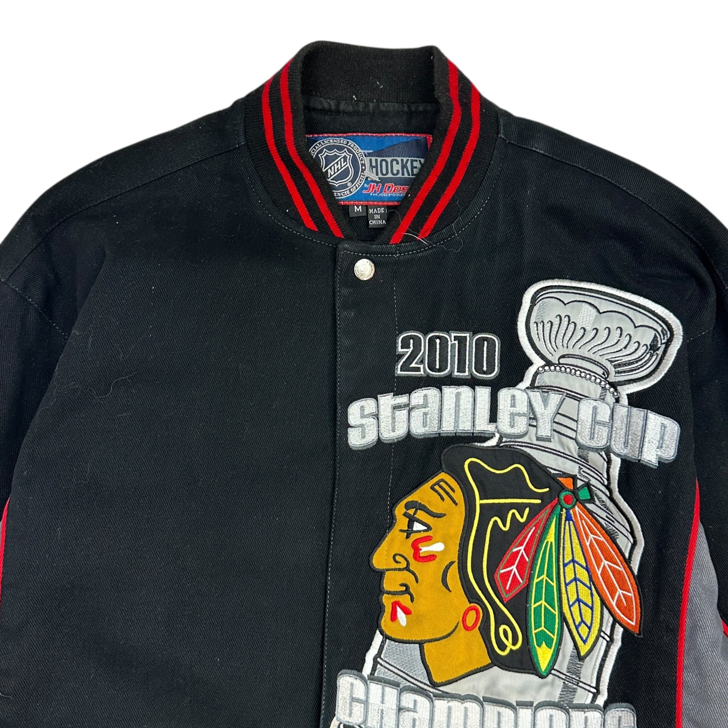 2010 Chicago Blackhawks Stanley Cup Champions Jeff Hamilton Varsity Jacket