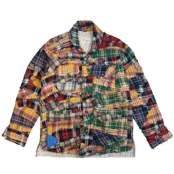 Greg Lauren Multi-Color Plaid Studio Shirt Jacket