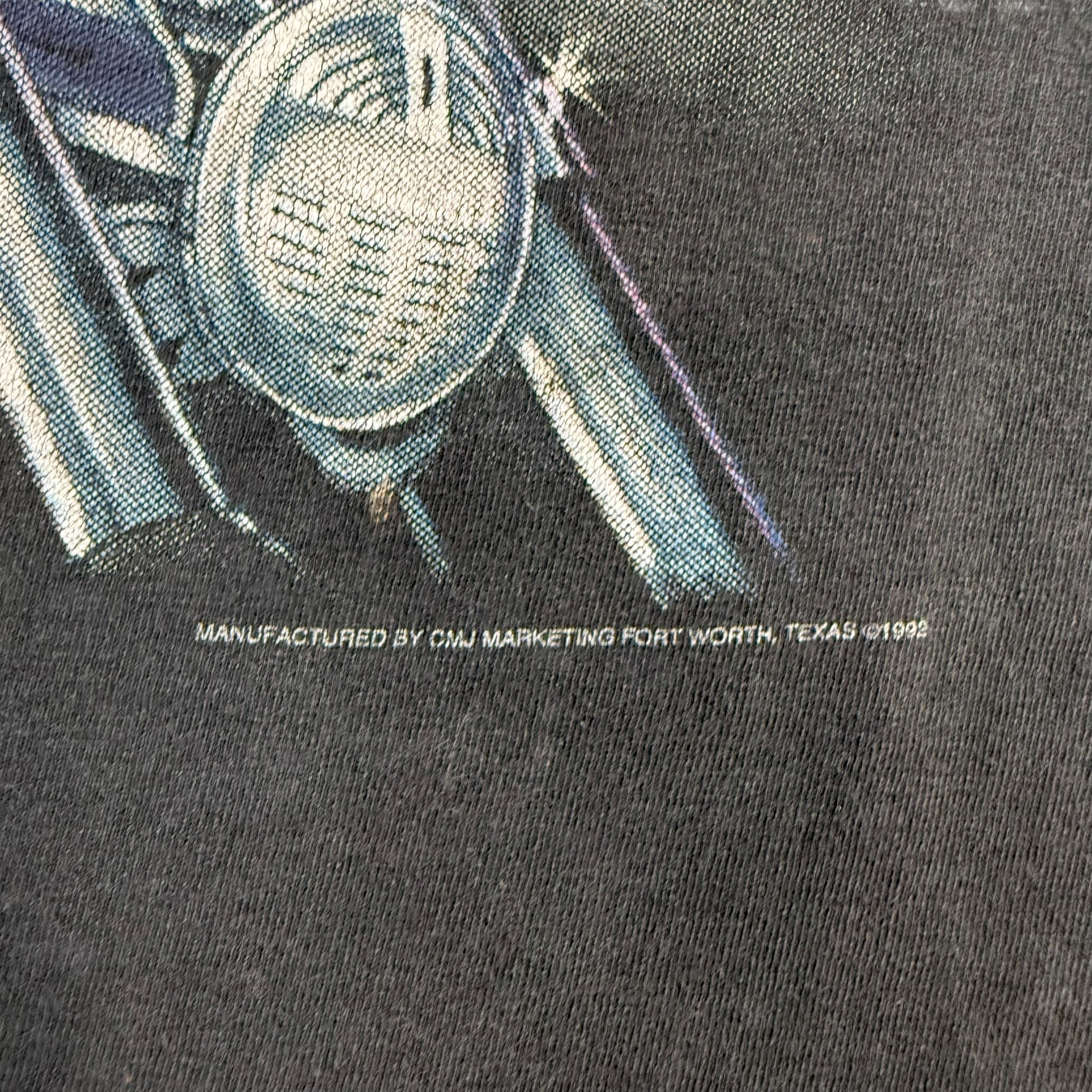 Vintage 3D Emblem ‘Bad To The Bone’ Tee Black