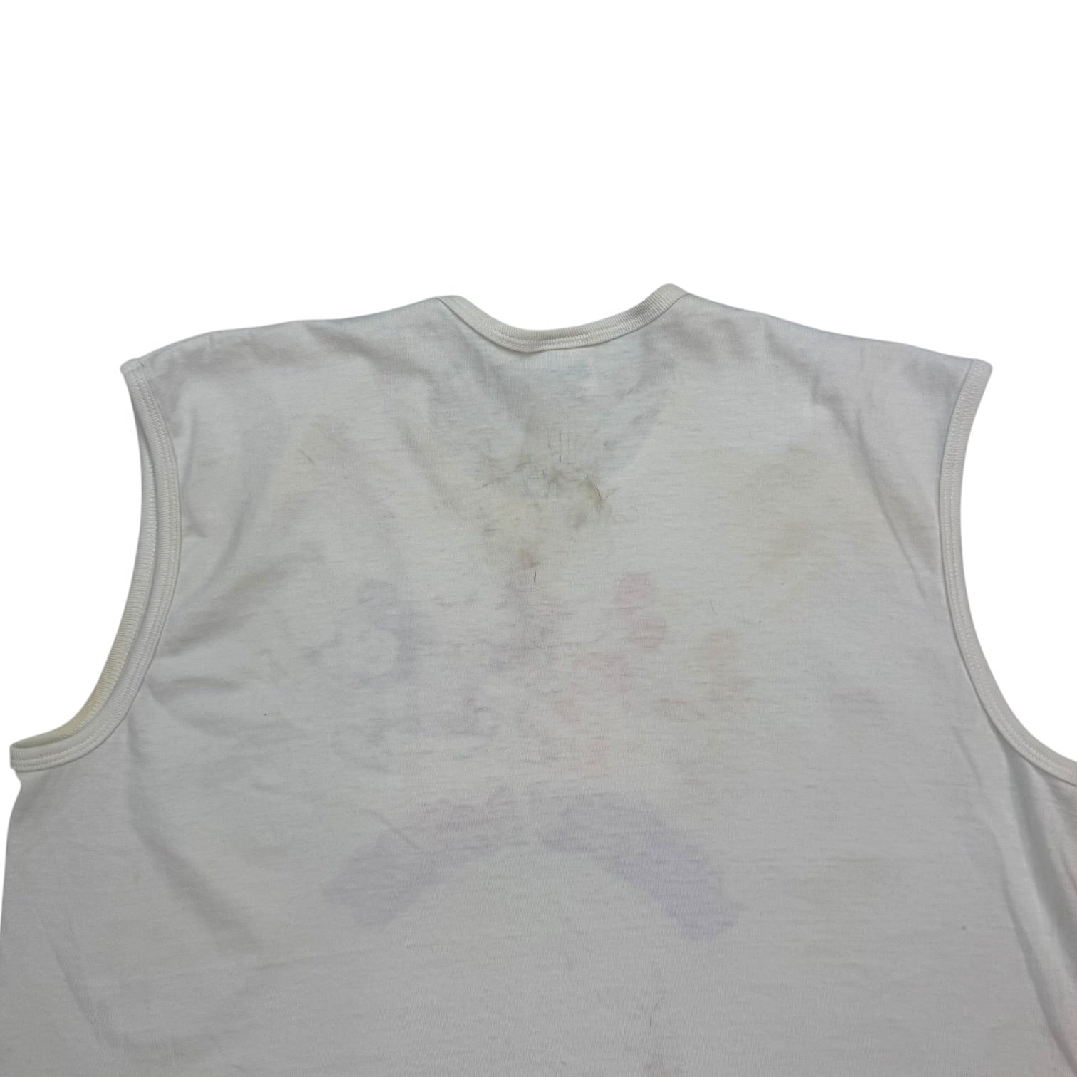 (W) Vintage Mickey Mouse Cropped Tank Top White