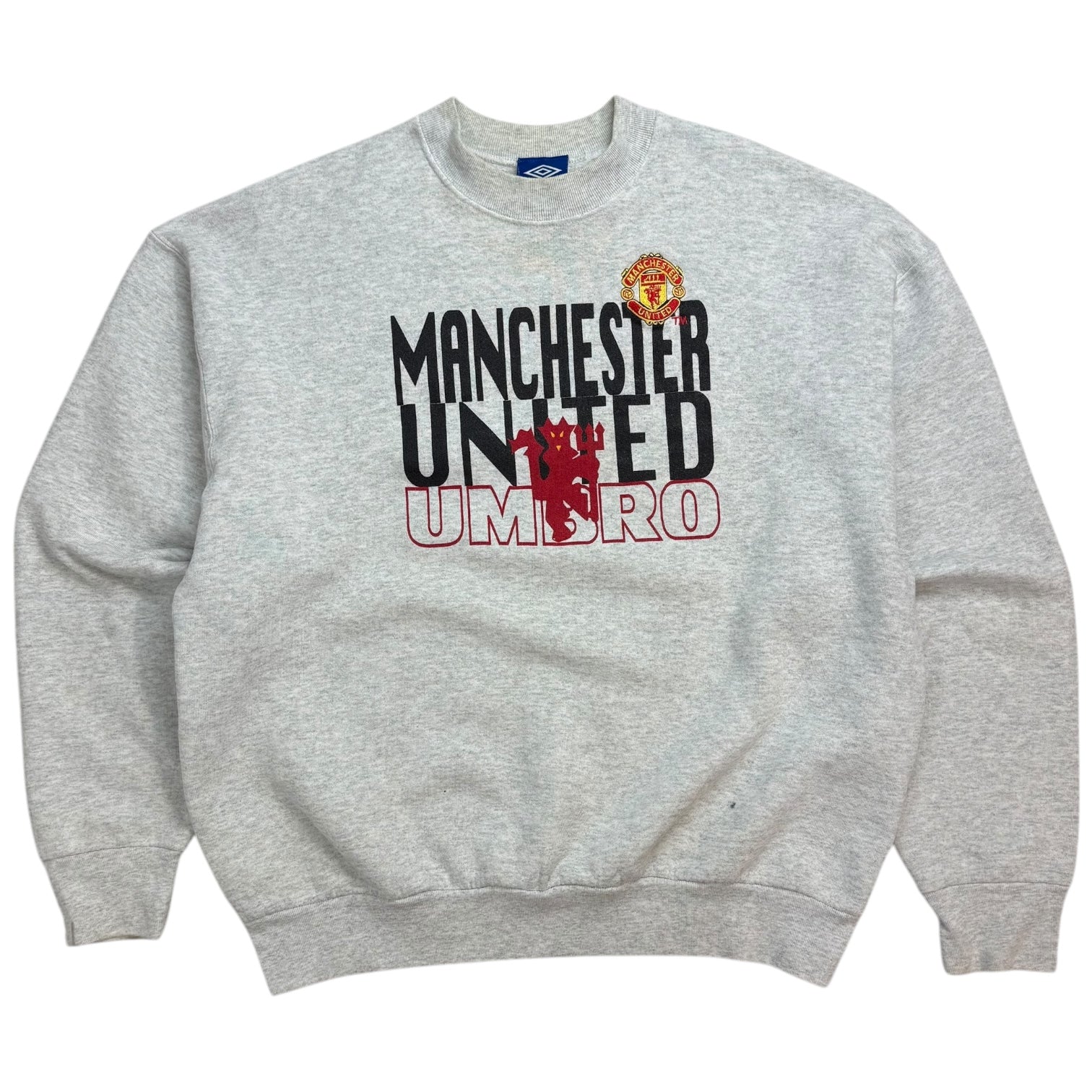 Vintage Umbro Manchester United Crewneck Grey