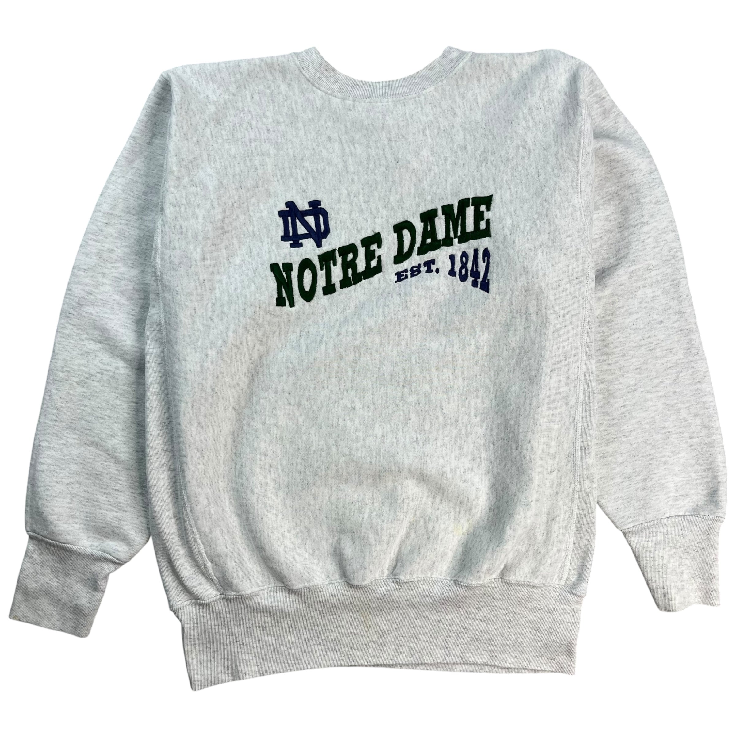 Vintage Notre Dame Irish Crewneck Light Grey