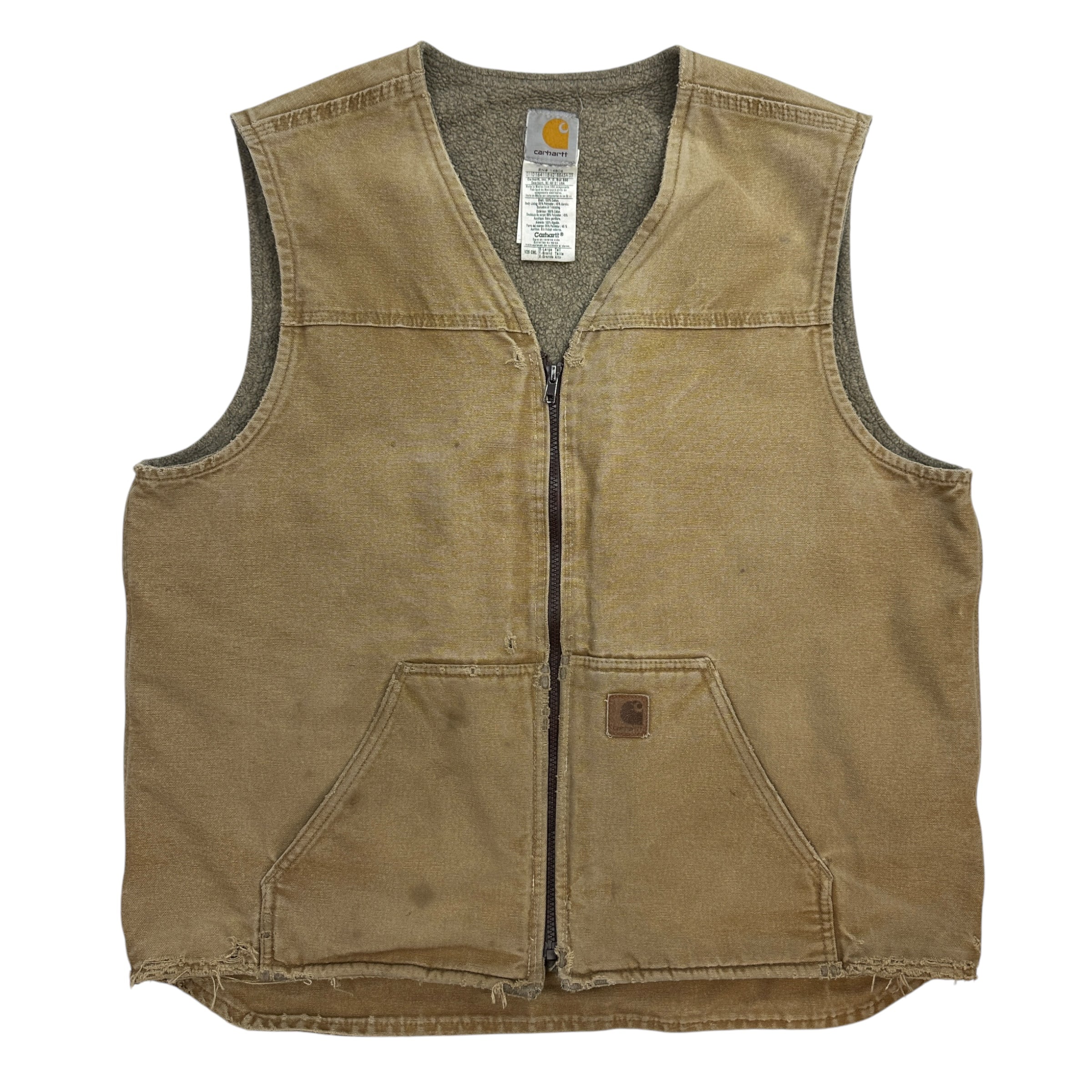 Vintage Carhartt Sherpa Lined Vest Tan