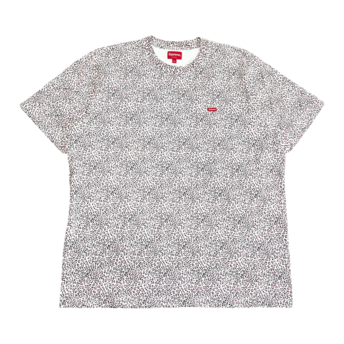 Supreme Small Box Leopard Print Pink Pattern T-Shirt