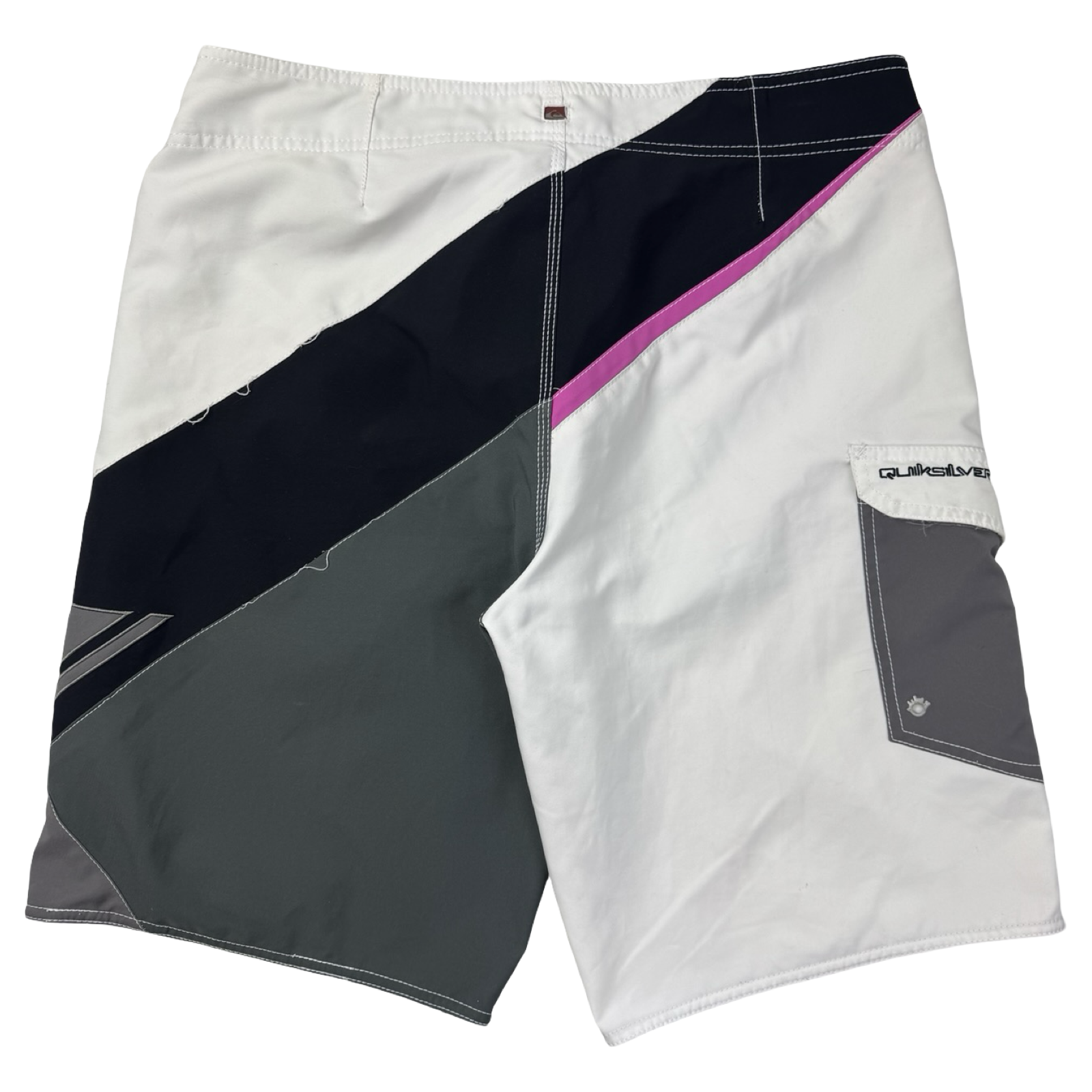 Vintage Y2K Quiksilver Cargo Board Shorts White