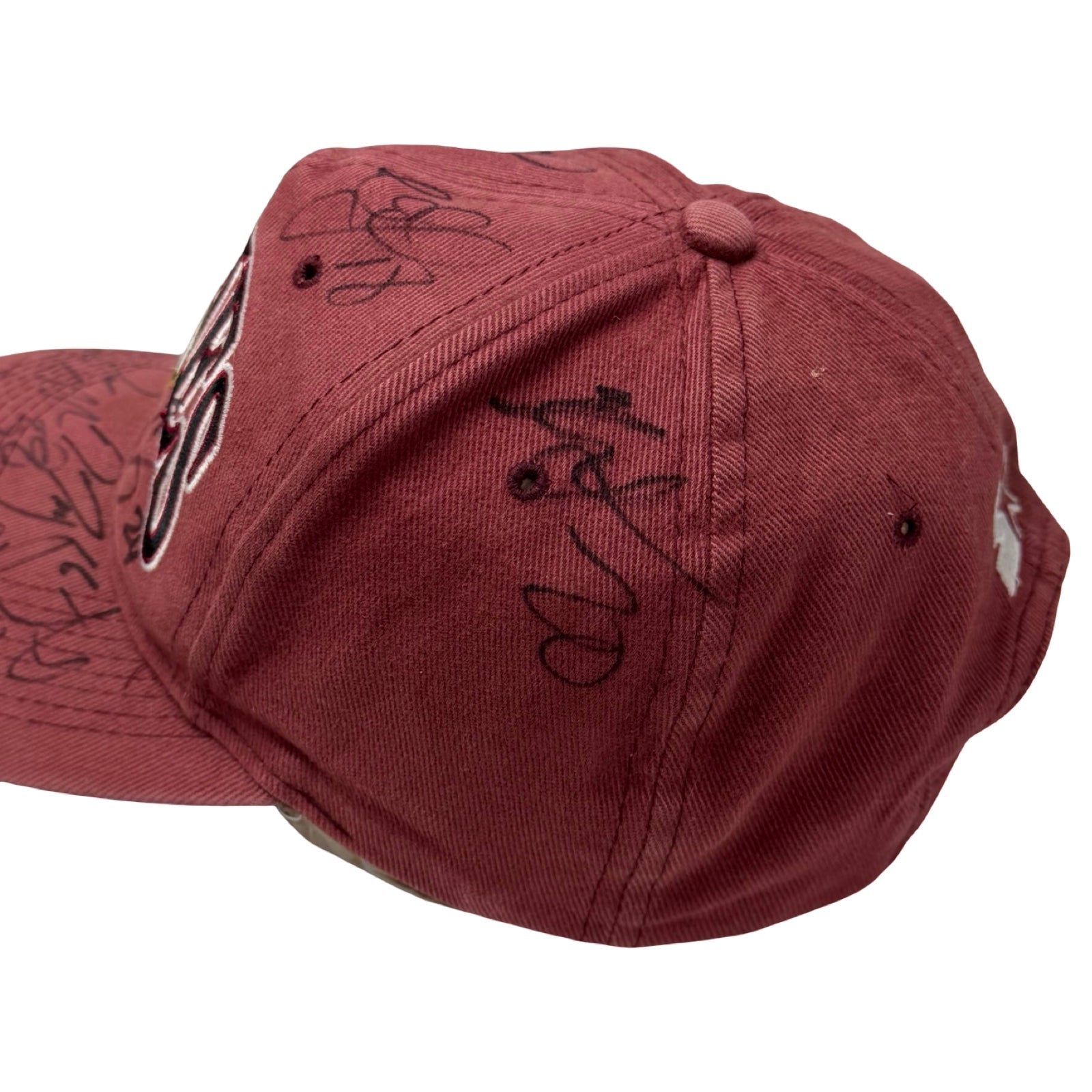 Vintage Starter Calgary Flames Signed Velcro Strap Back Hat