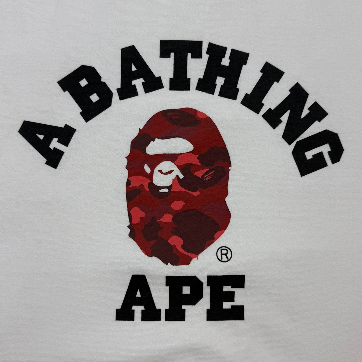 A Bathing Ape Bape Colour Camo College Tee White