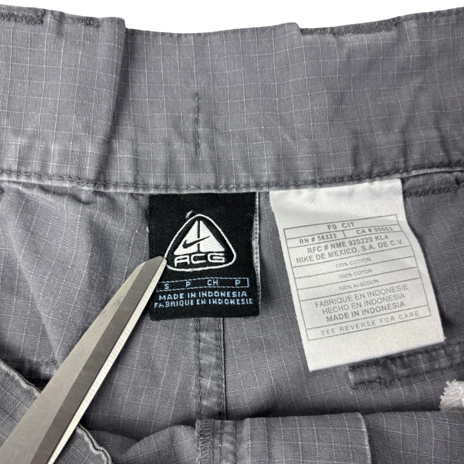 Vintage Nike ACG Ripstop Cargo Pant Grey