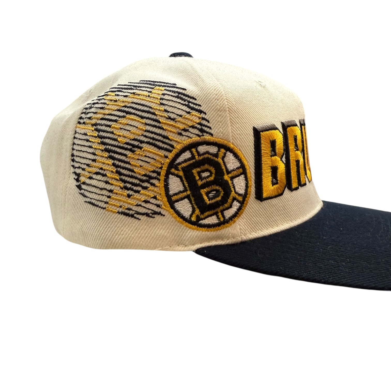 Vintage Sport Specialties Boston Bruins Laser SnapBack Hat White/Black