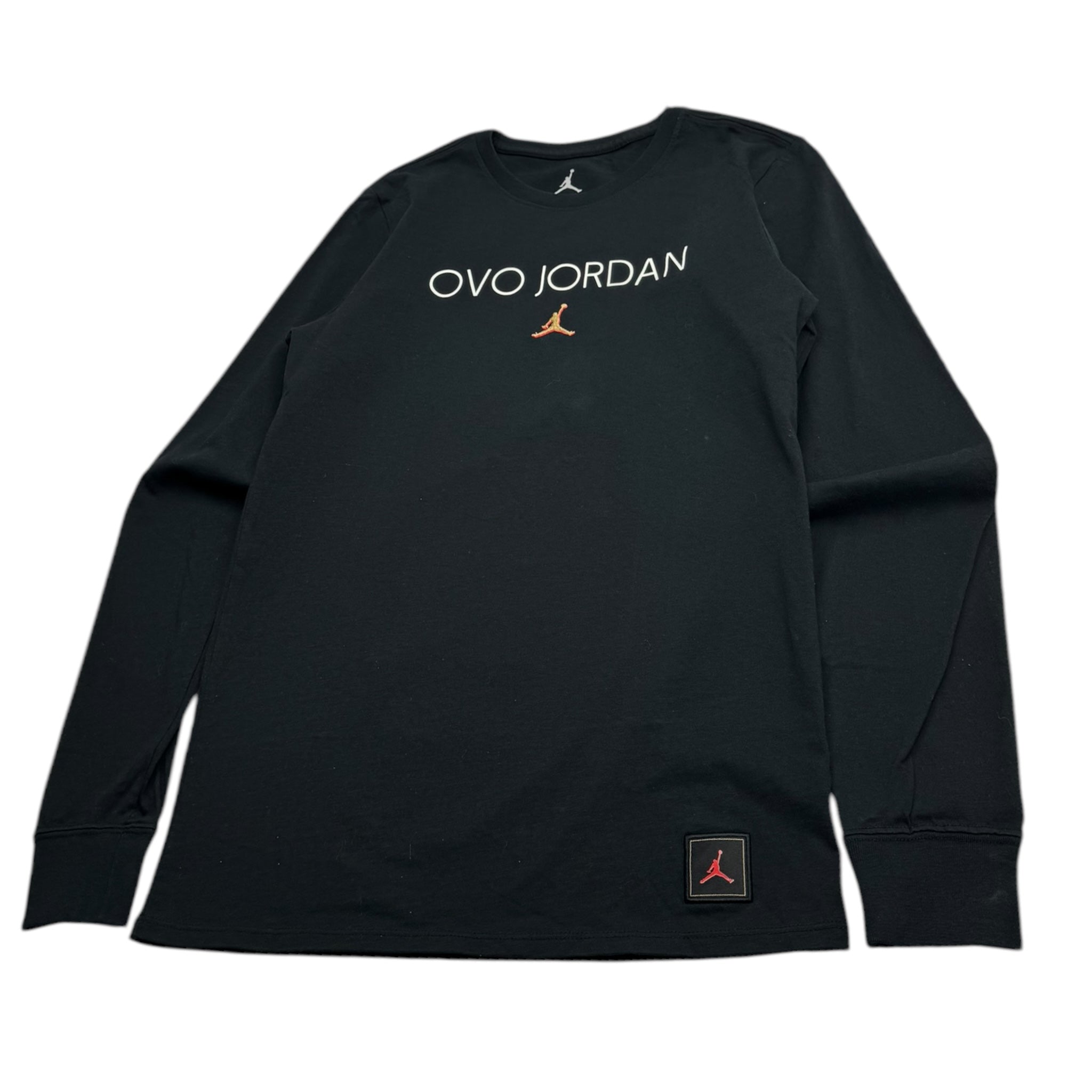 OVO x Jordan Embroidered Jumpman L/S Black