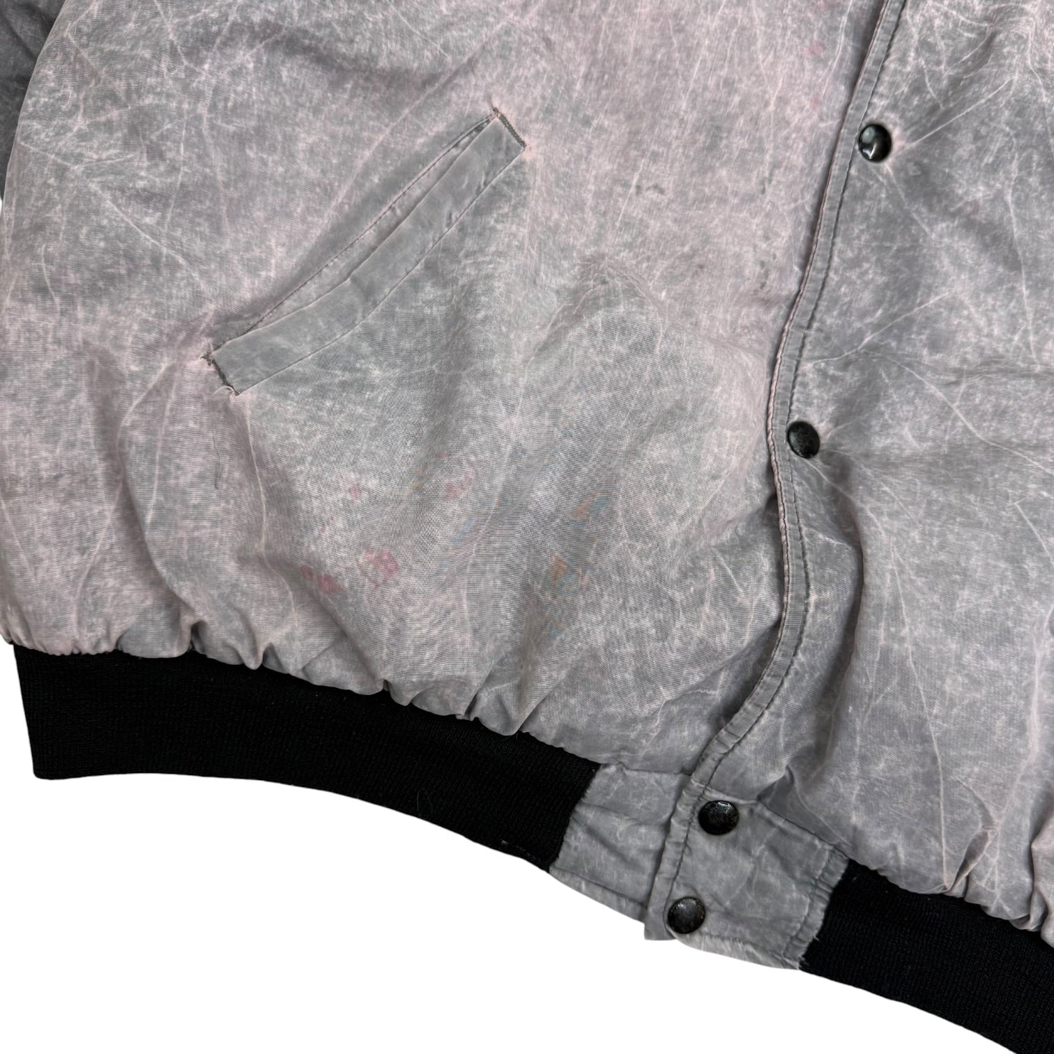Vintage Starter Chicago Blackhawks Acid Wash Jacket Grey