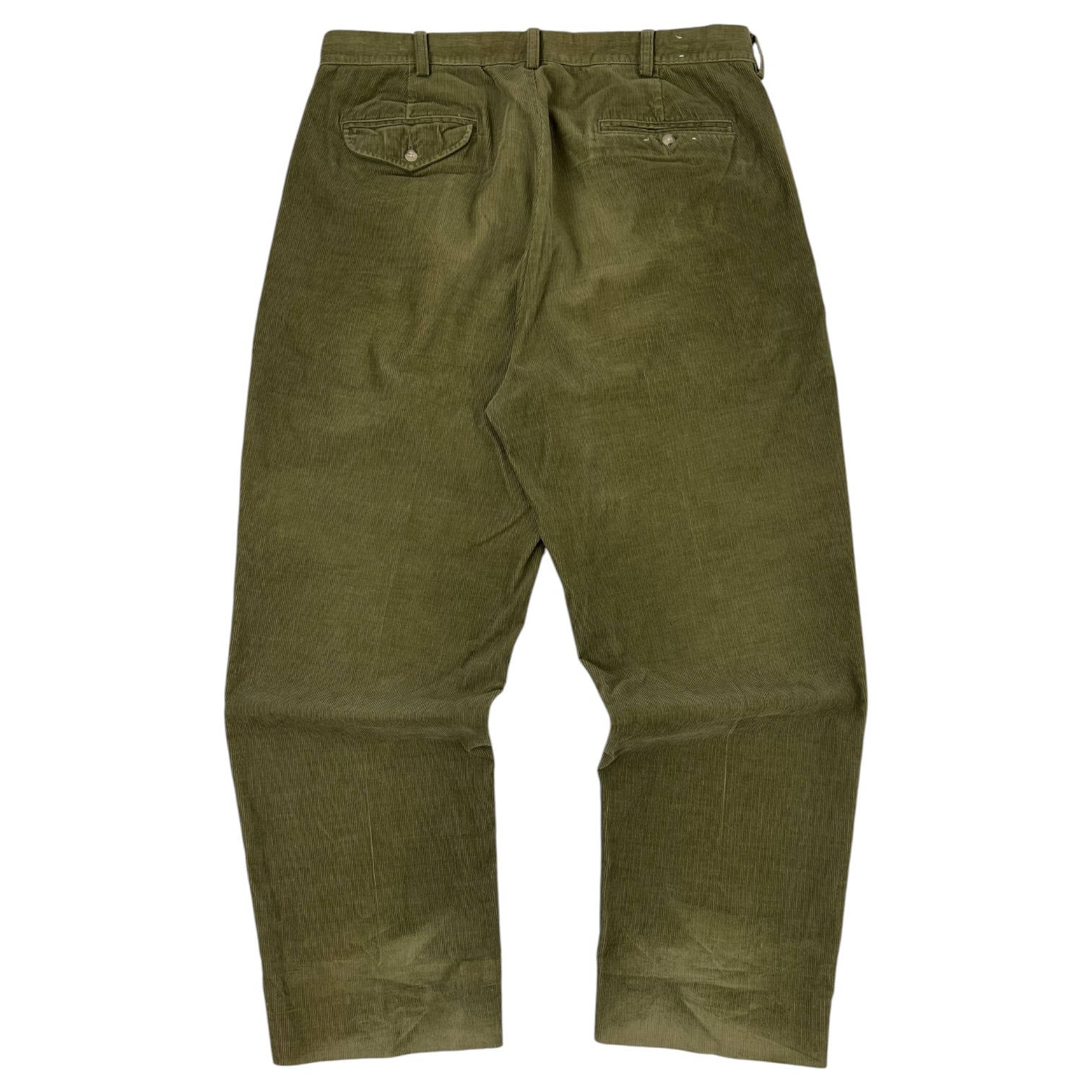 Vintage Polo Ralph Lauren Pleated Olive Green Corduroy Pants