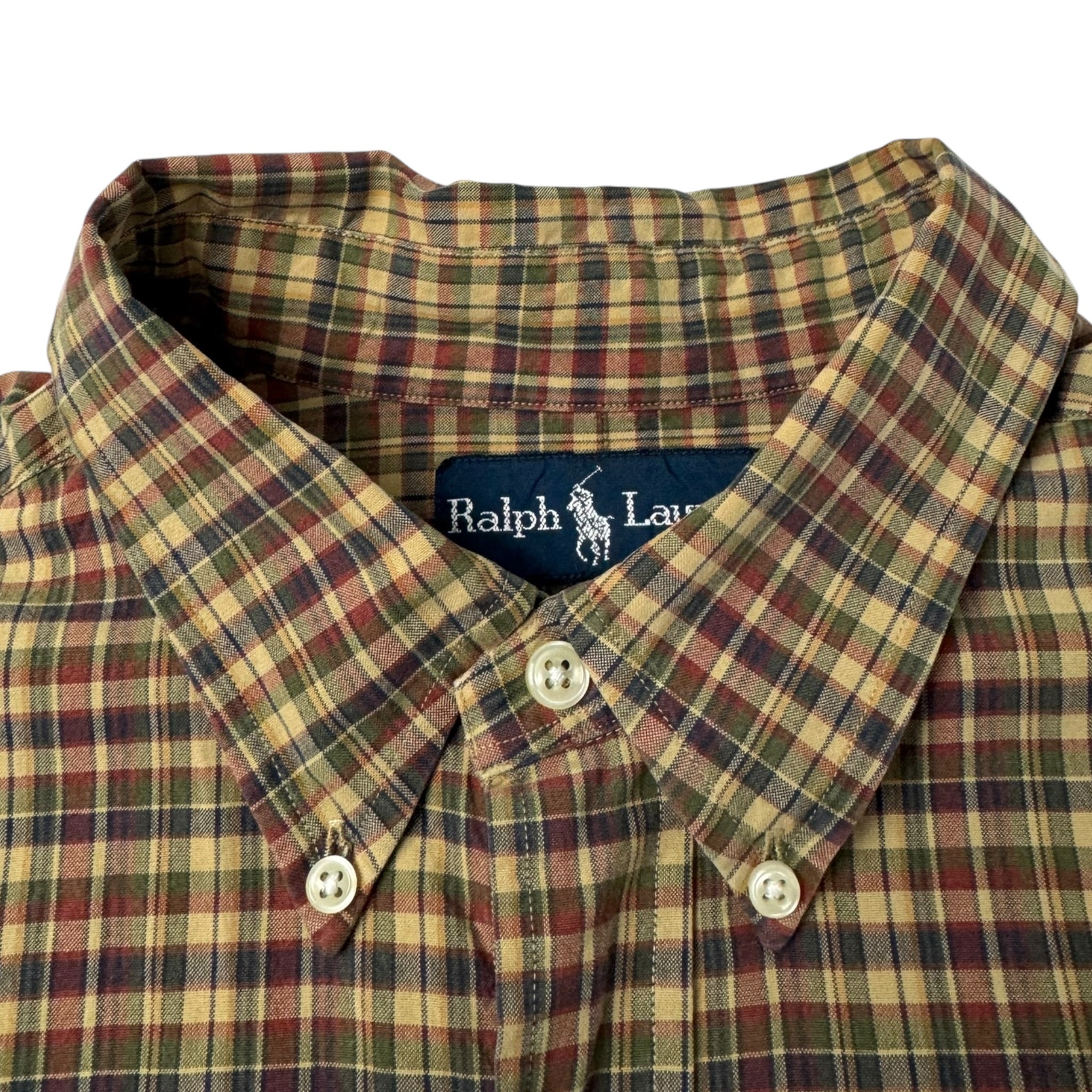 Vintage Ralph Lauren Button Up Shirt Dark Yellow