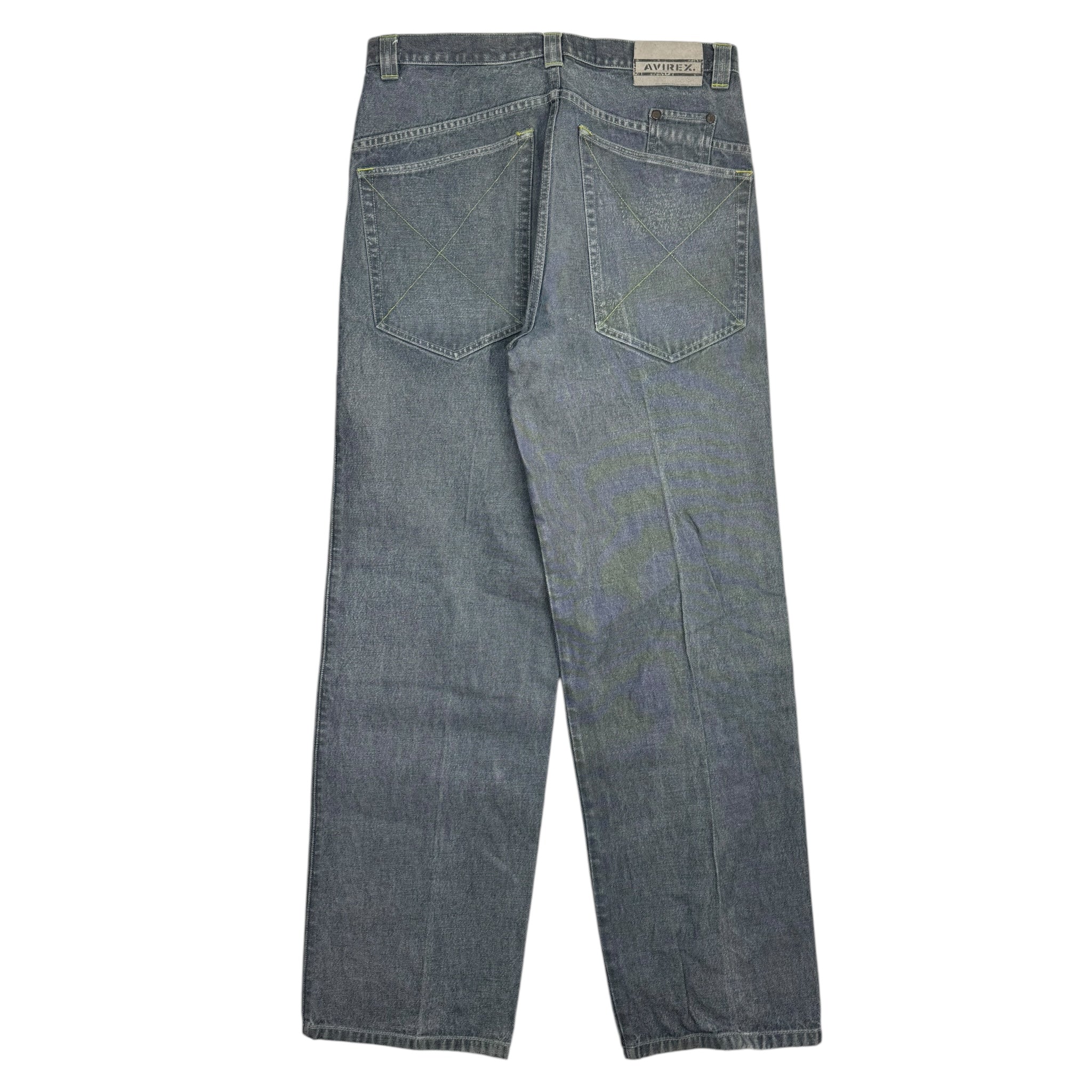 Y2K Avirex Stone Grey Wide Leg Jeans