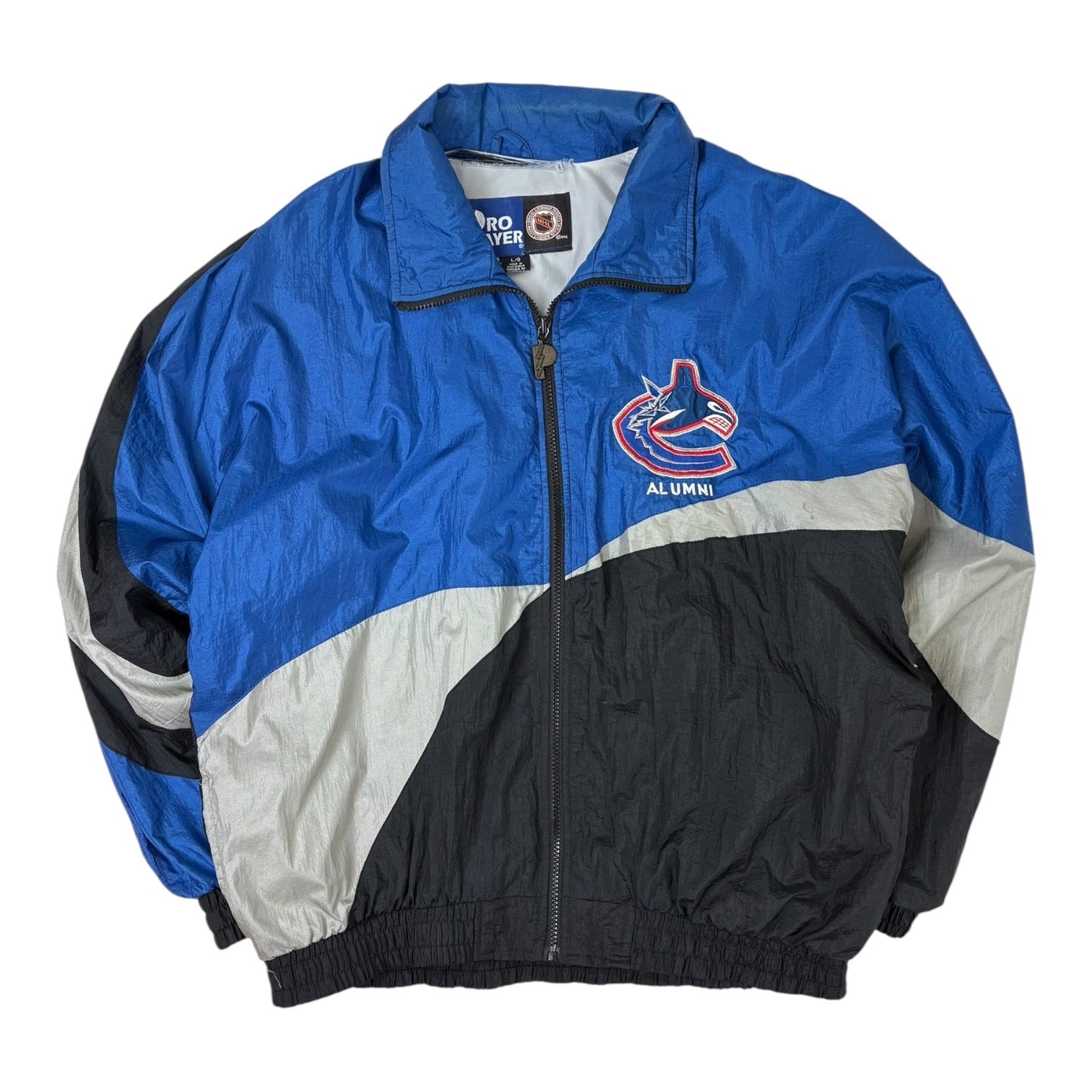 Vintage Pro Player Windbreaker “Vancouver Canucks Alumni” Jacket Blue